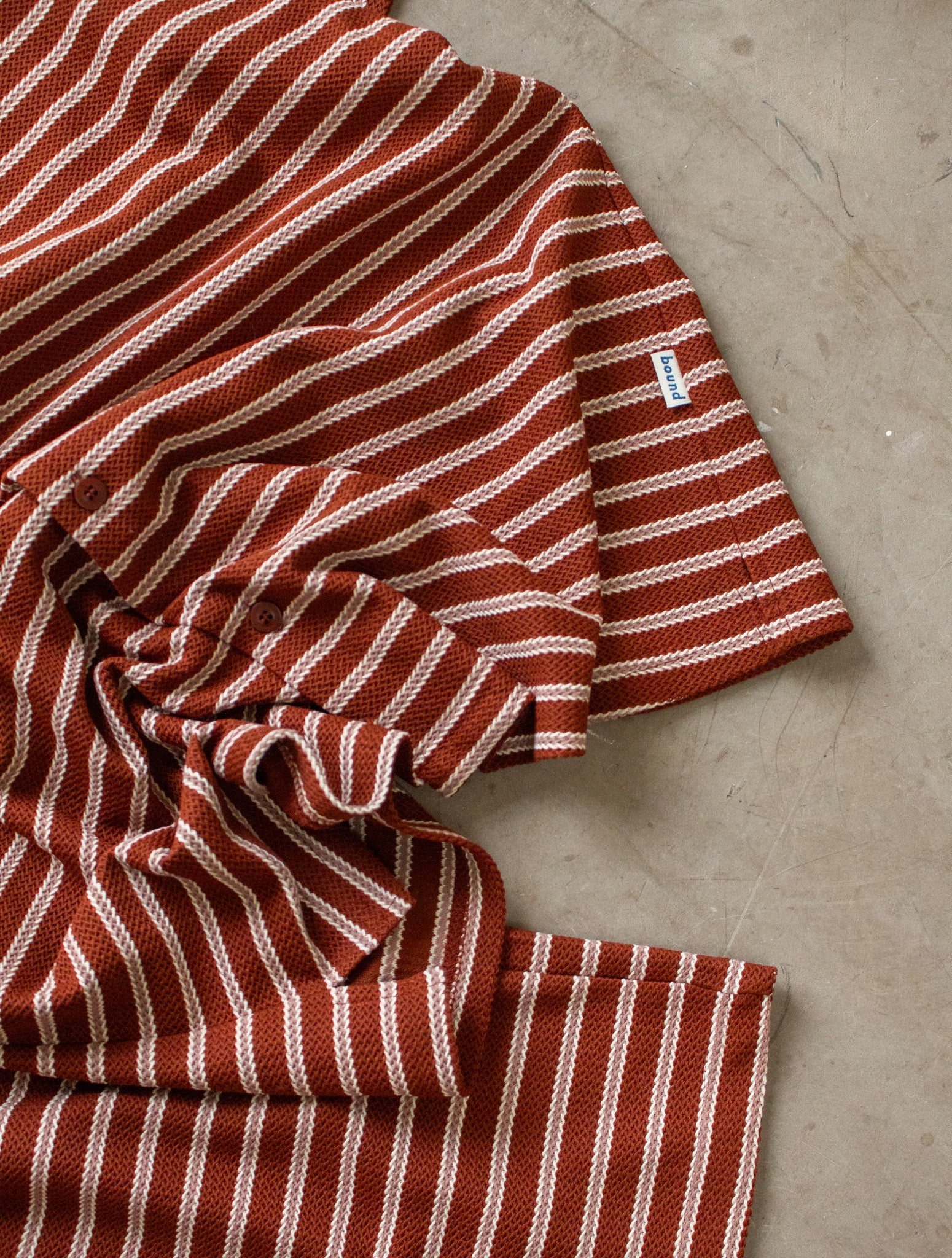 STRIPE JACQUARD RUST SHIRT - Image 7
