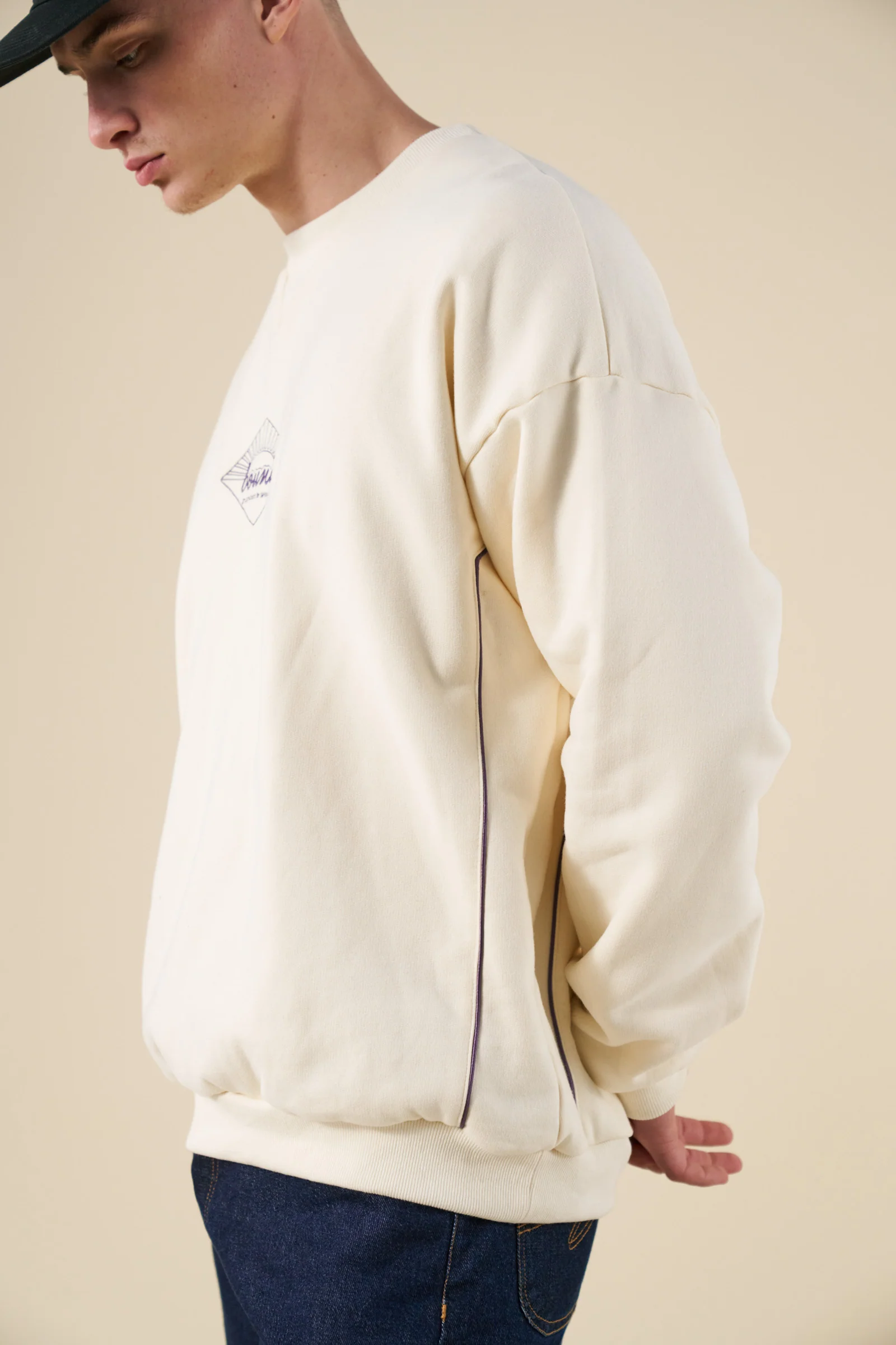 SUNRISE SWEATER - ECRU / PURPLE - Image 6