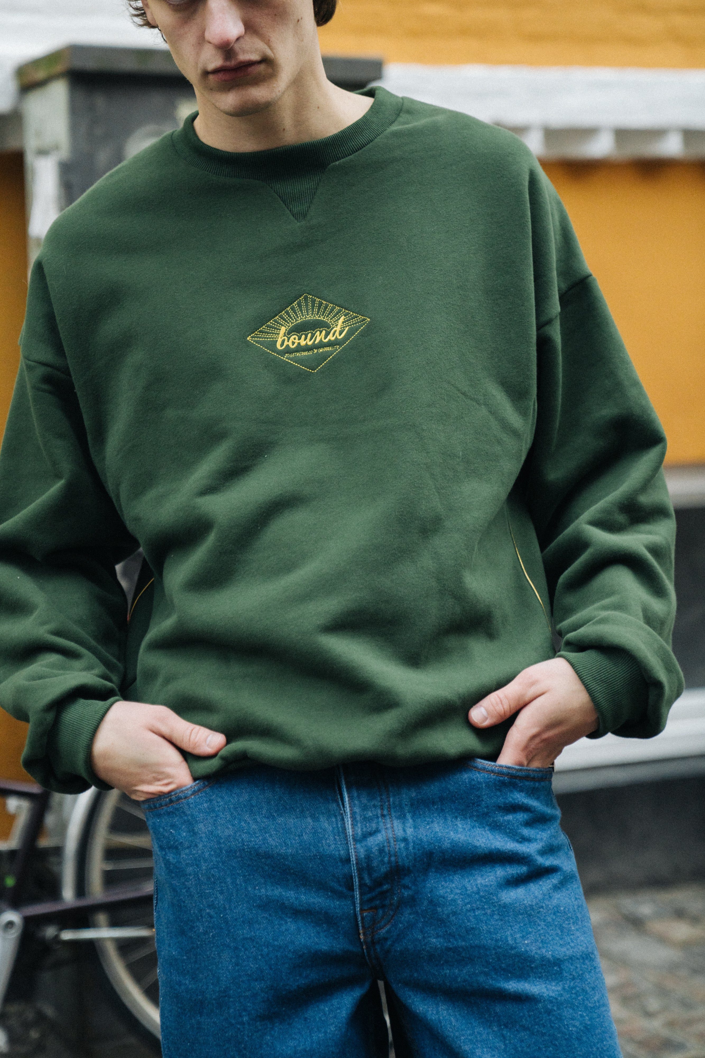 SUNRISE SWEATER - FOREST / YELLOW - Image 2