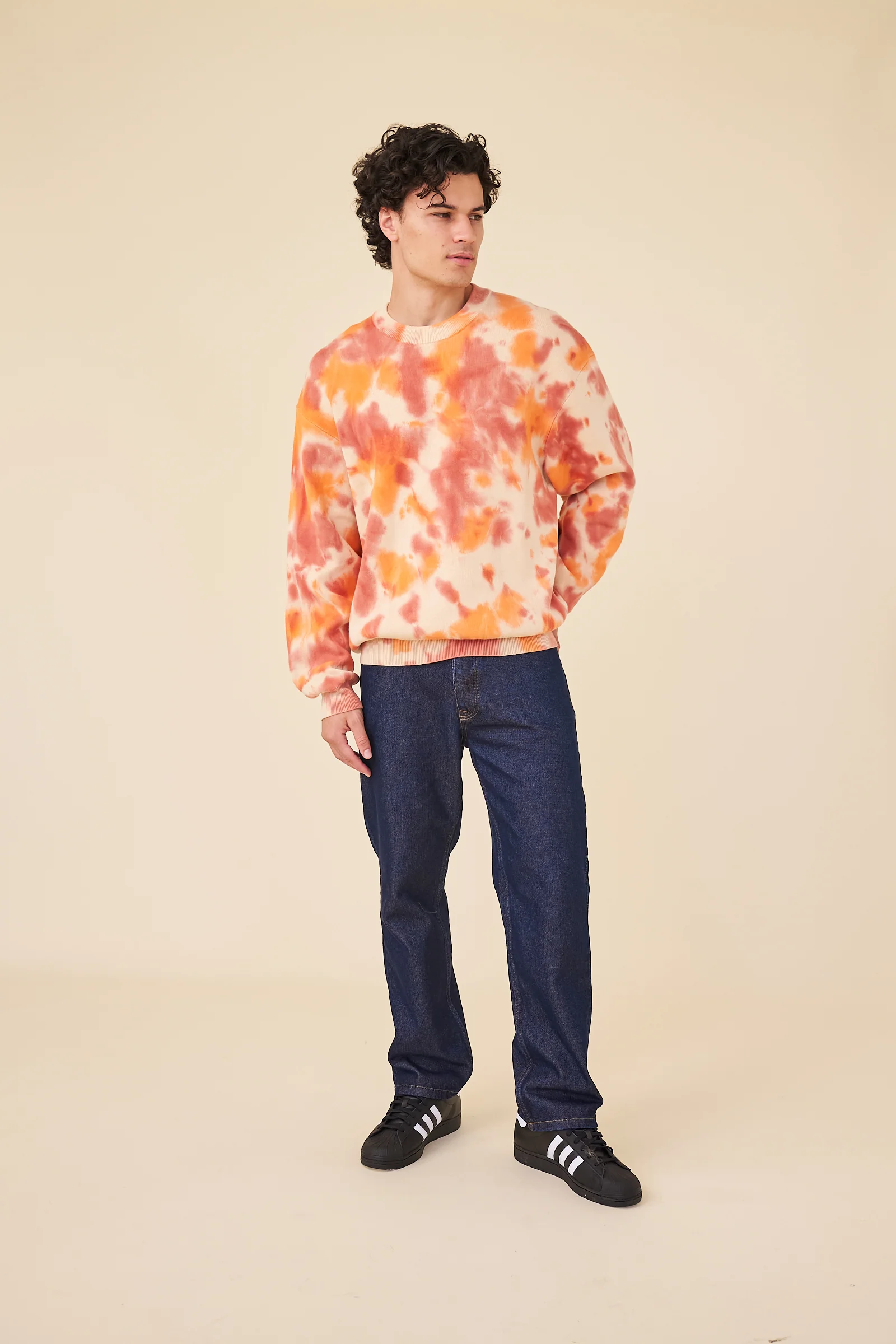 SUNSET TIE DYE KNIT SWEATER - ORANGE - Image 4