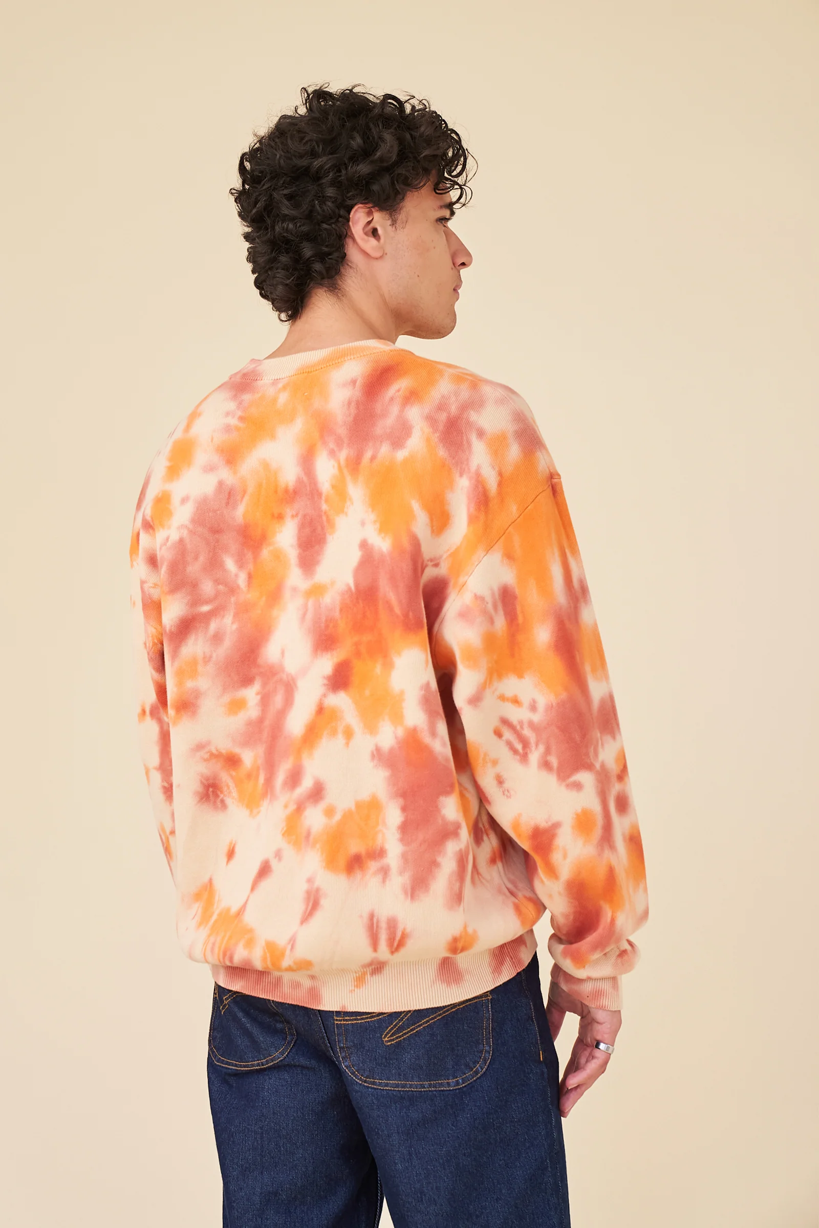 SUNSET TIE DYE KNIT SWEATER - ORANGE - Image 5