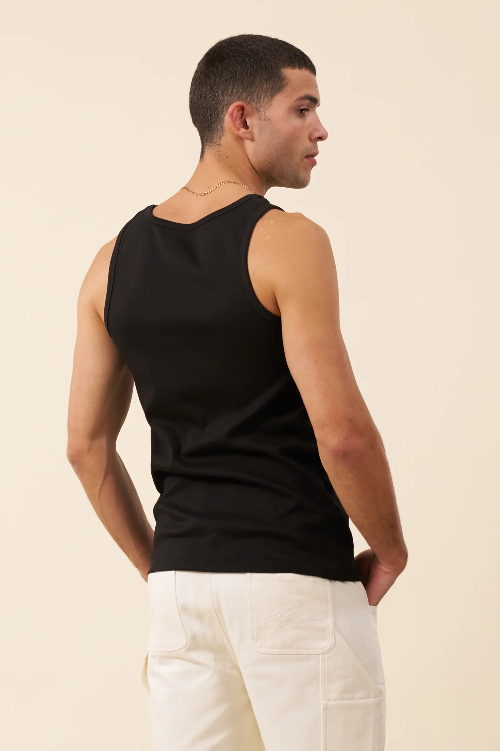 SUSTAIN BLACK RIBBED VEST - Image 3