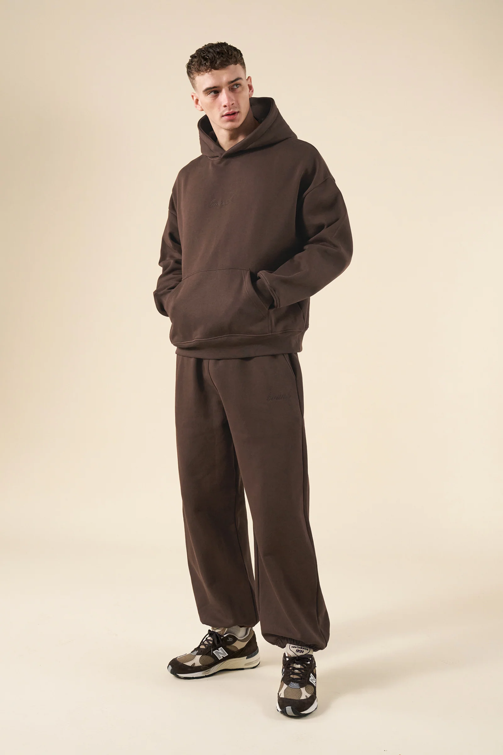 SUSTAIN HEAVY HOODIE & JOGGERS SET - COCOA BROWN