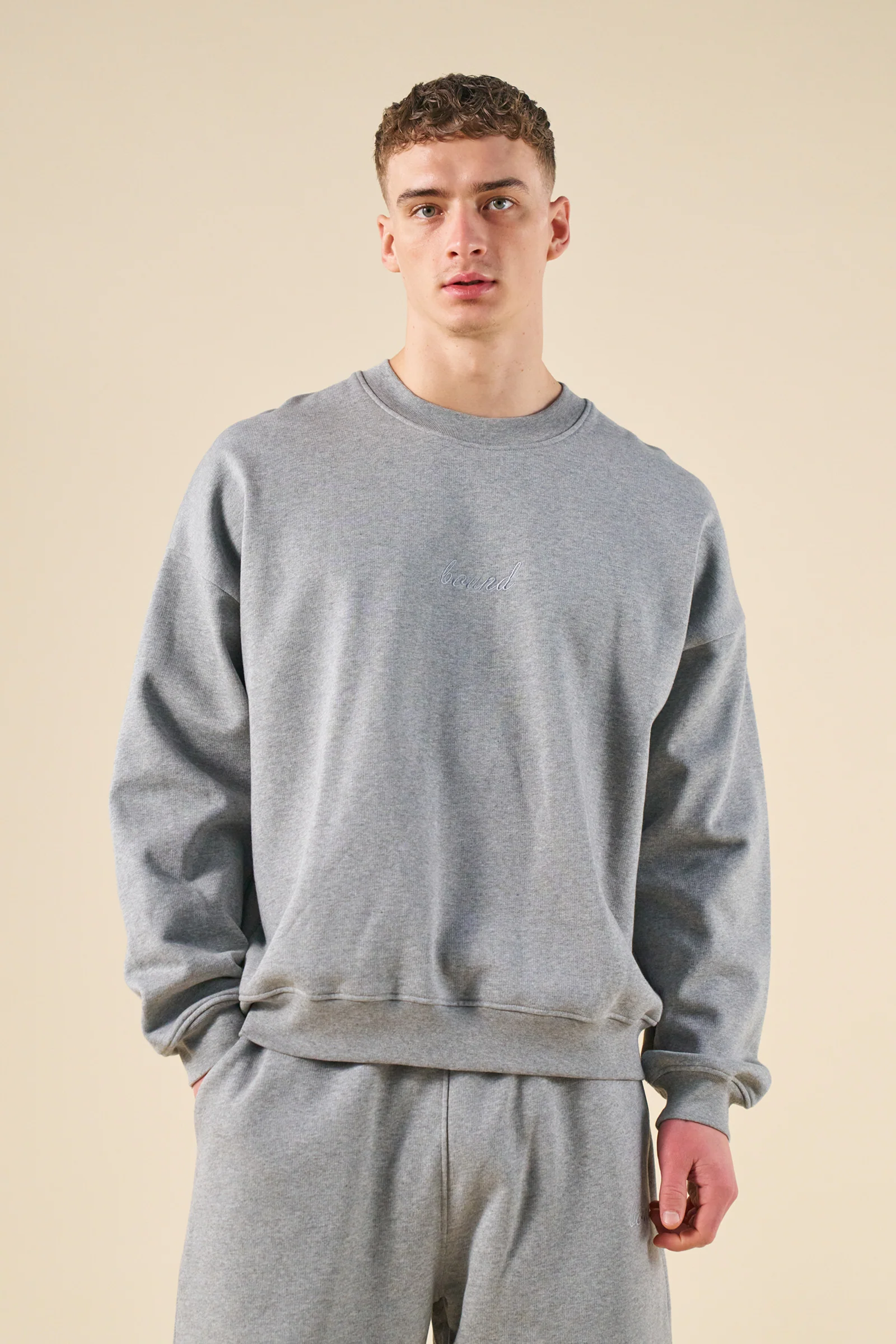 SUSTAIN HEAVY SWEATER - HEATHER GREY