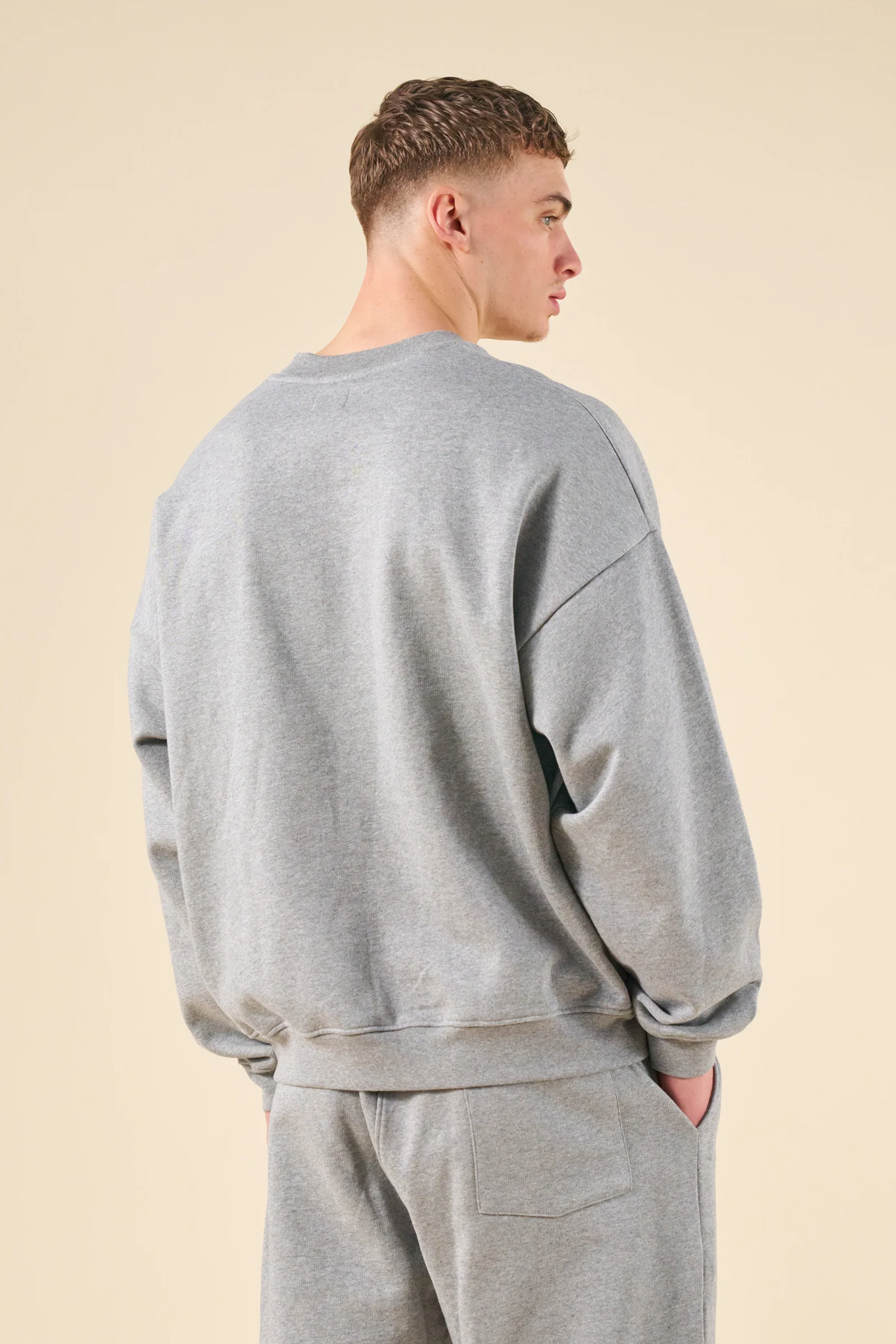 SUSTAIN HEAVY SWEATER - HEATHER GREY - Image 4