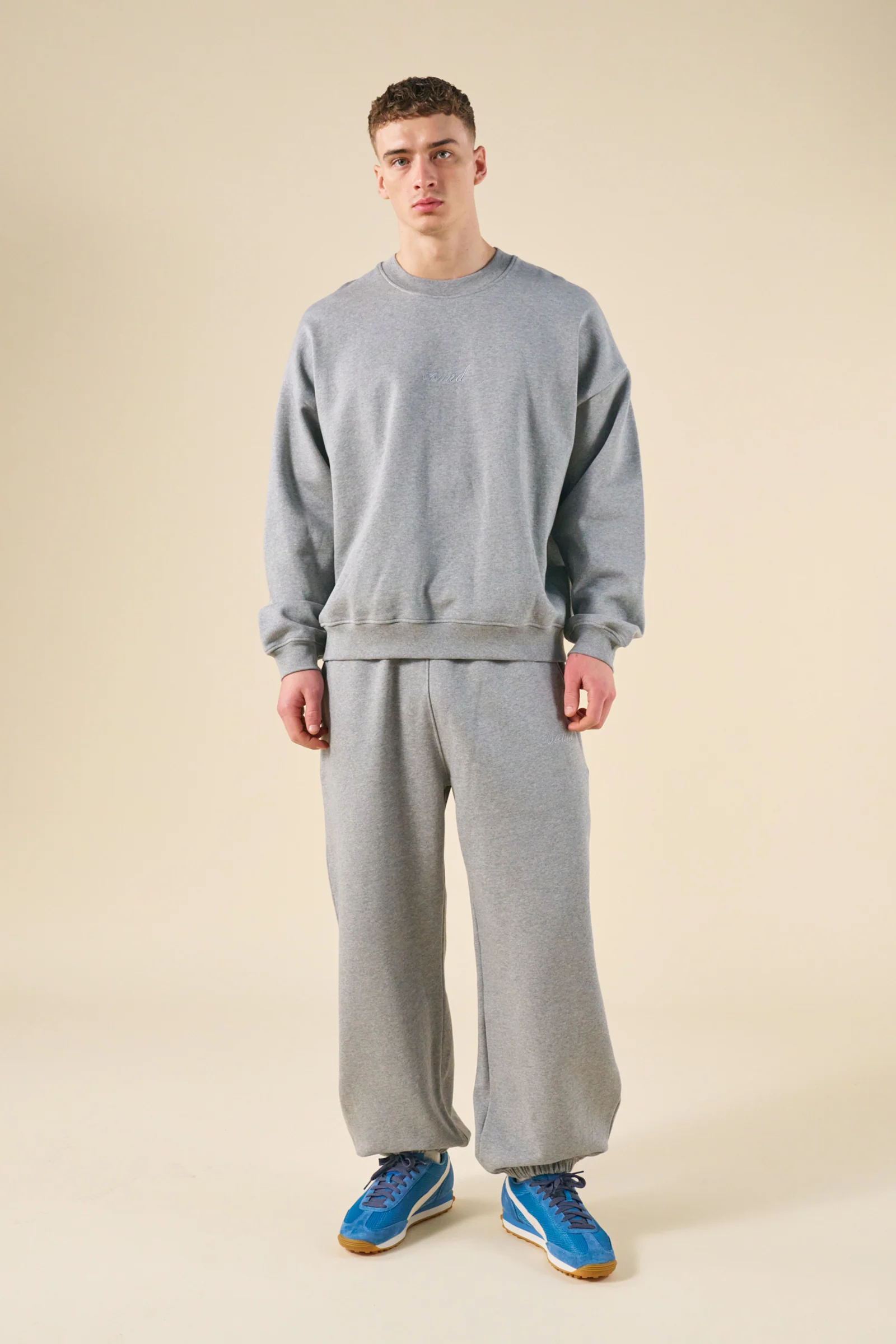 SUSTAIN HEAVY SWEATER & JOGGERS SET - HEATHER GREY