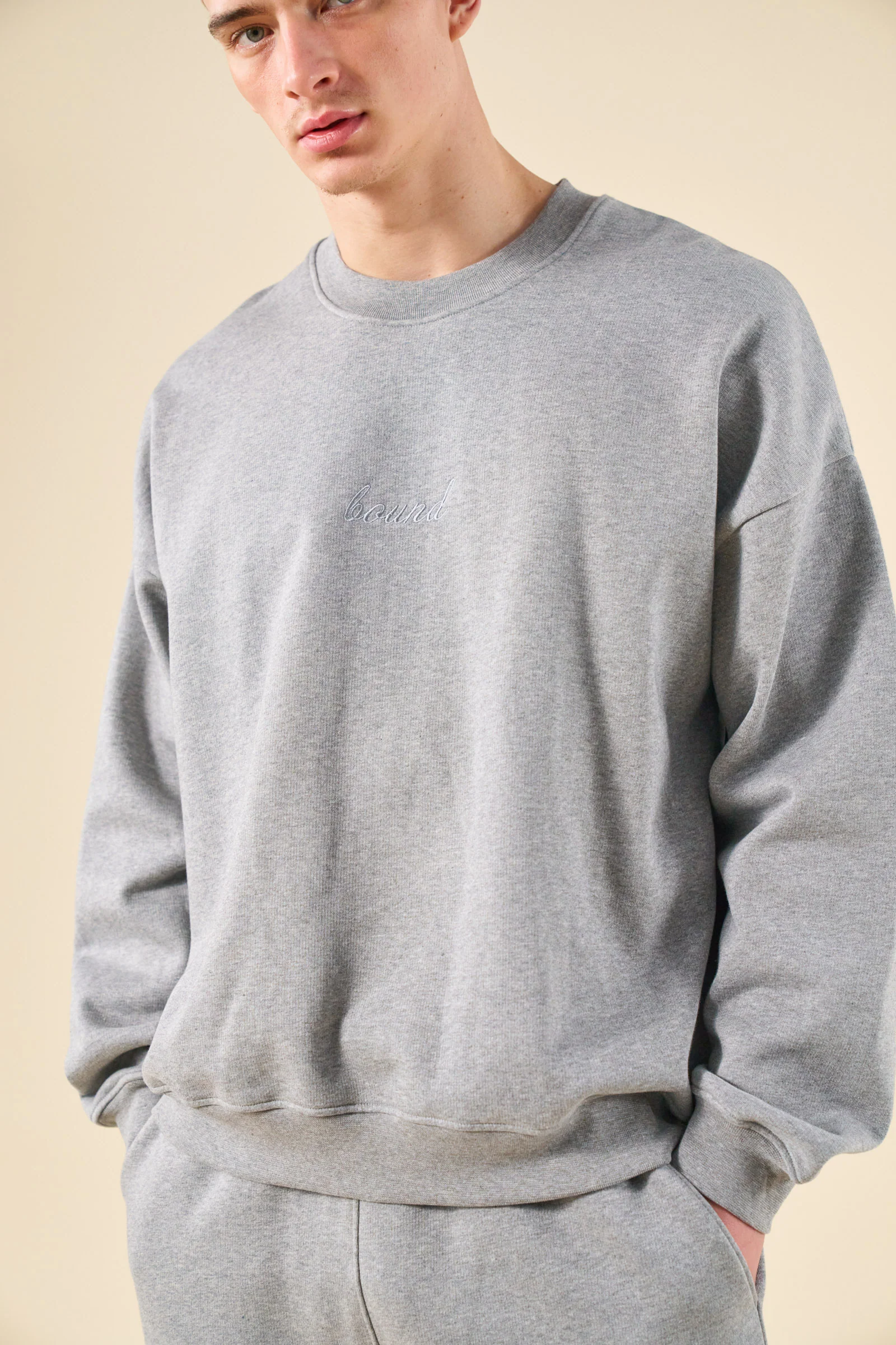 SUSTAIN HEAVY SWEATER - HEATHER GREY - Image 6
