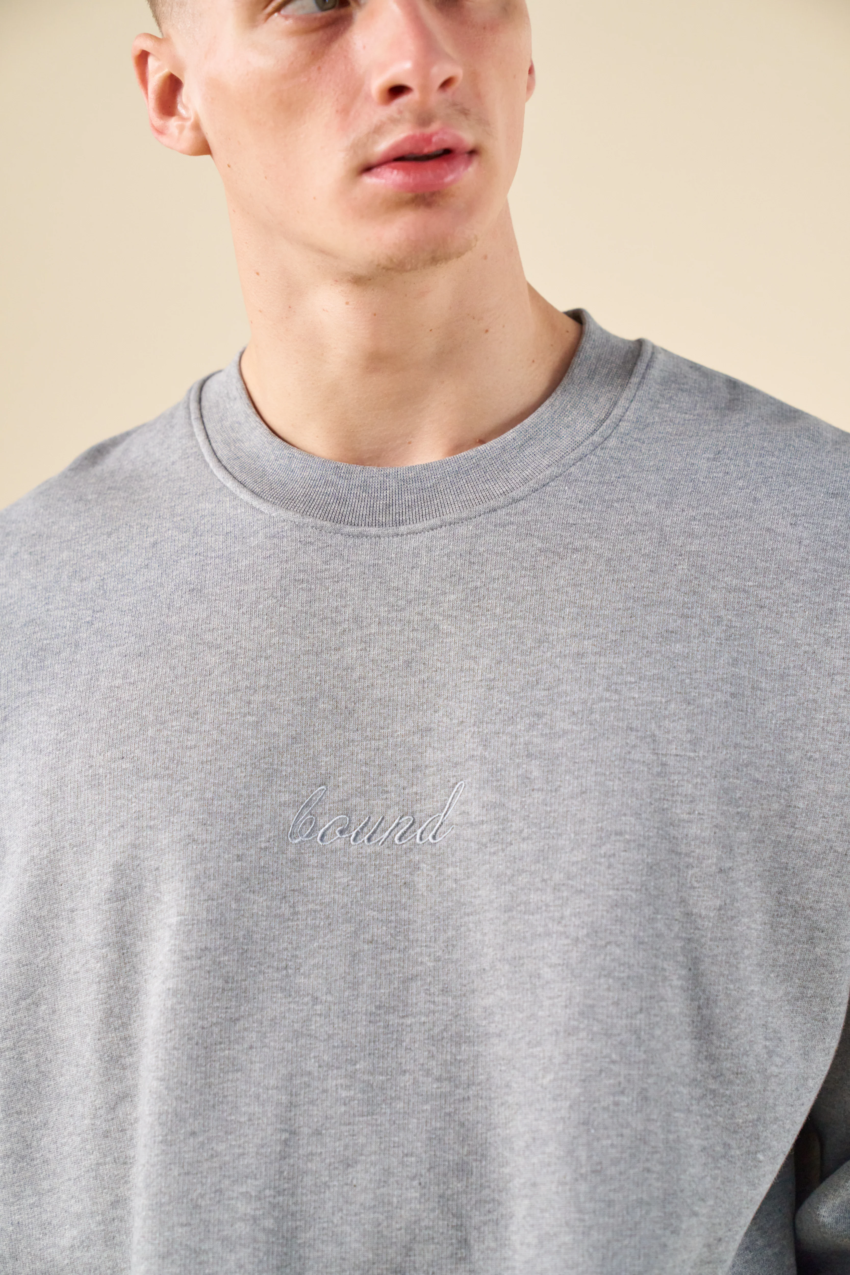 SUSTAIN HEAVY SWEATER - HEATHER GREY - Image 5