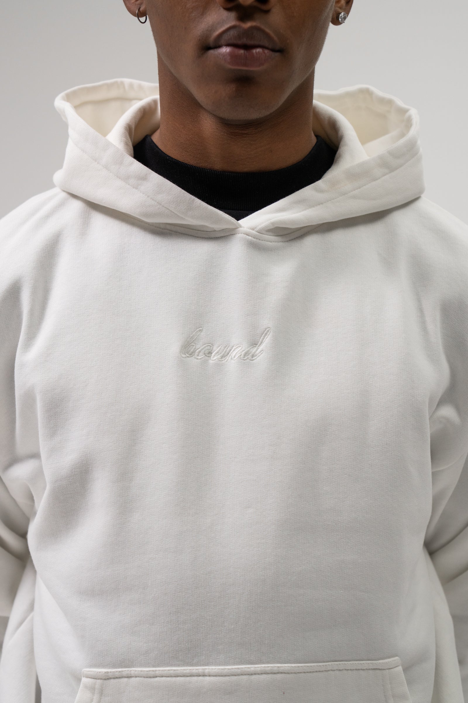 SUSTAIN IVORY HOODIE & NAVY JOGGERS SET - Image 4