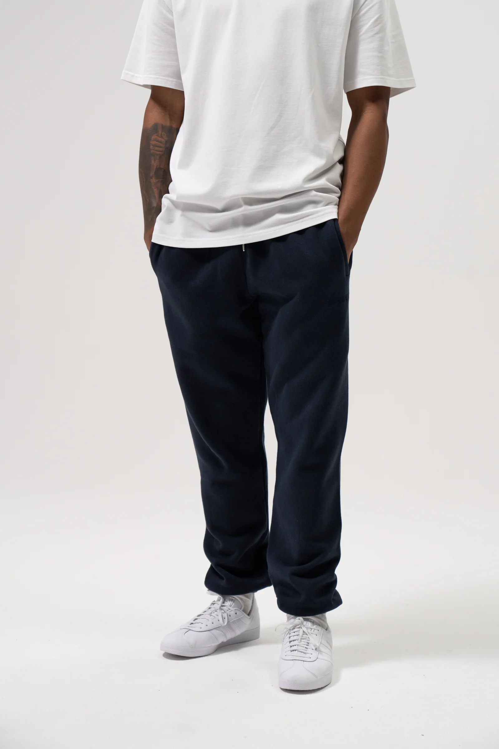 SUSTAIN IVORY HOODIE & NAVY JOGGERS SET - Image 5