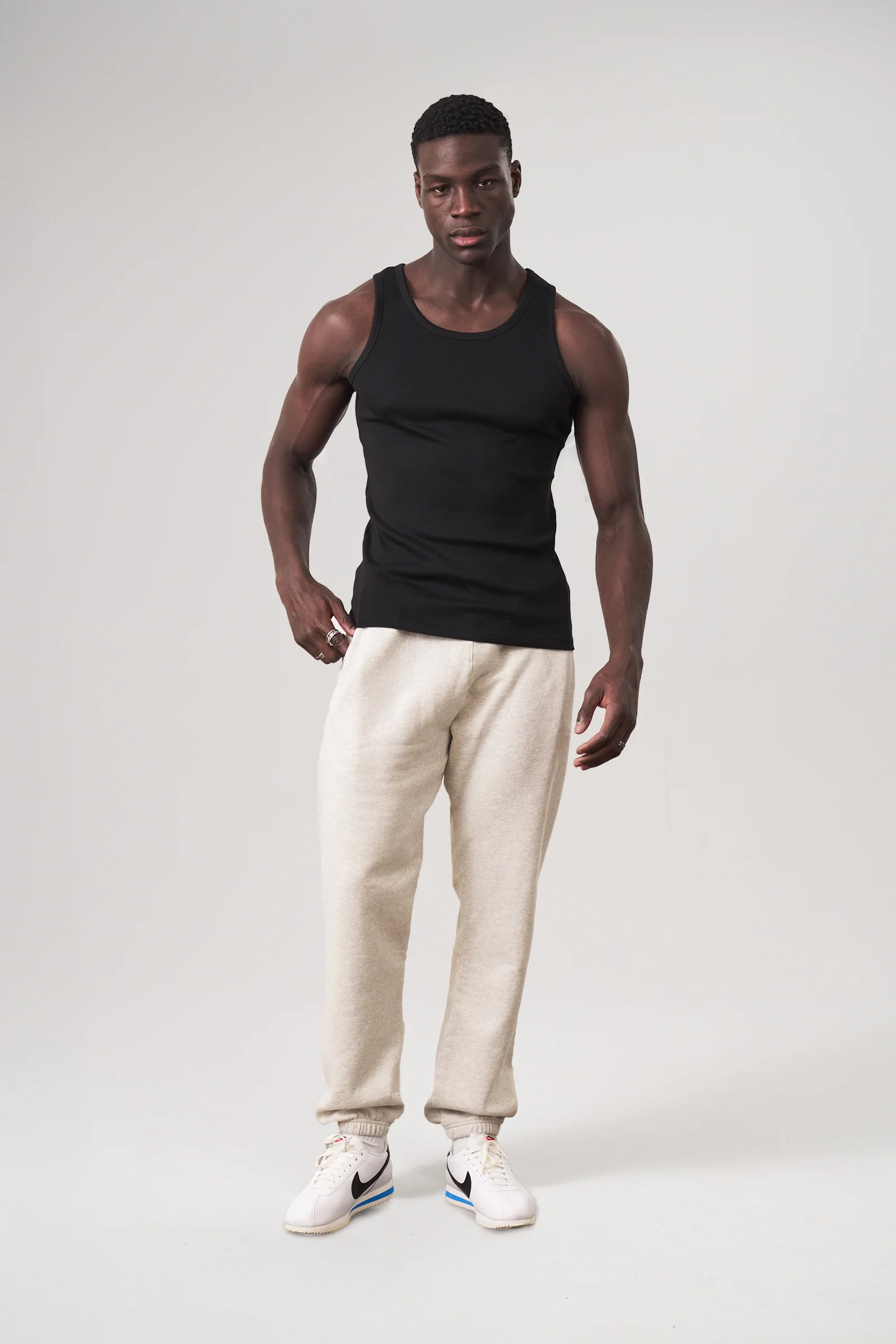SUSTAIN RIBBED VEST TWIN PACK - WHITE/BLACK - Image 4