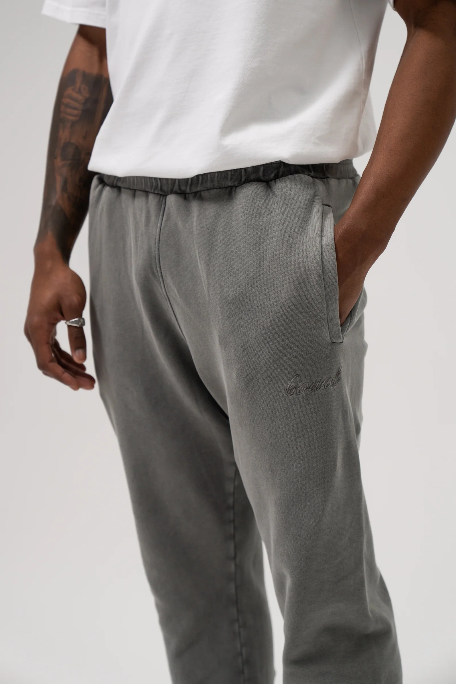 SUSTAIN WASHED GREY JOGGERS - Image 3