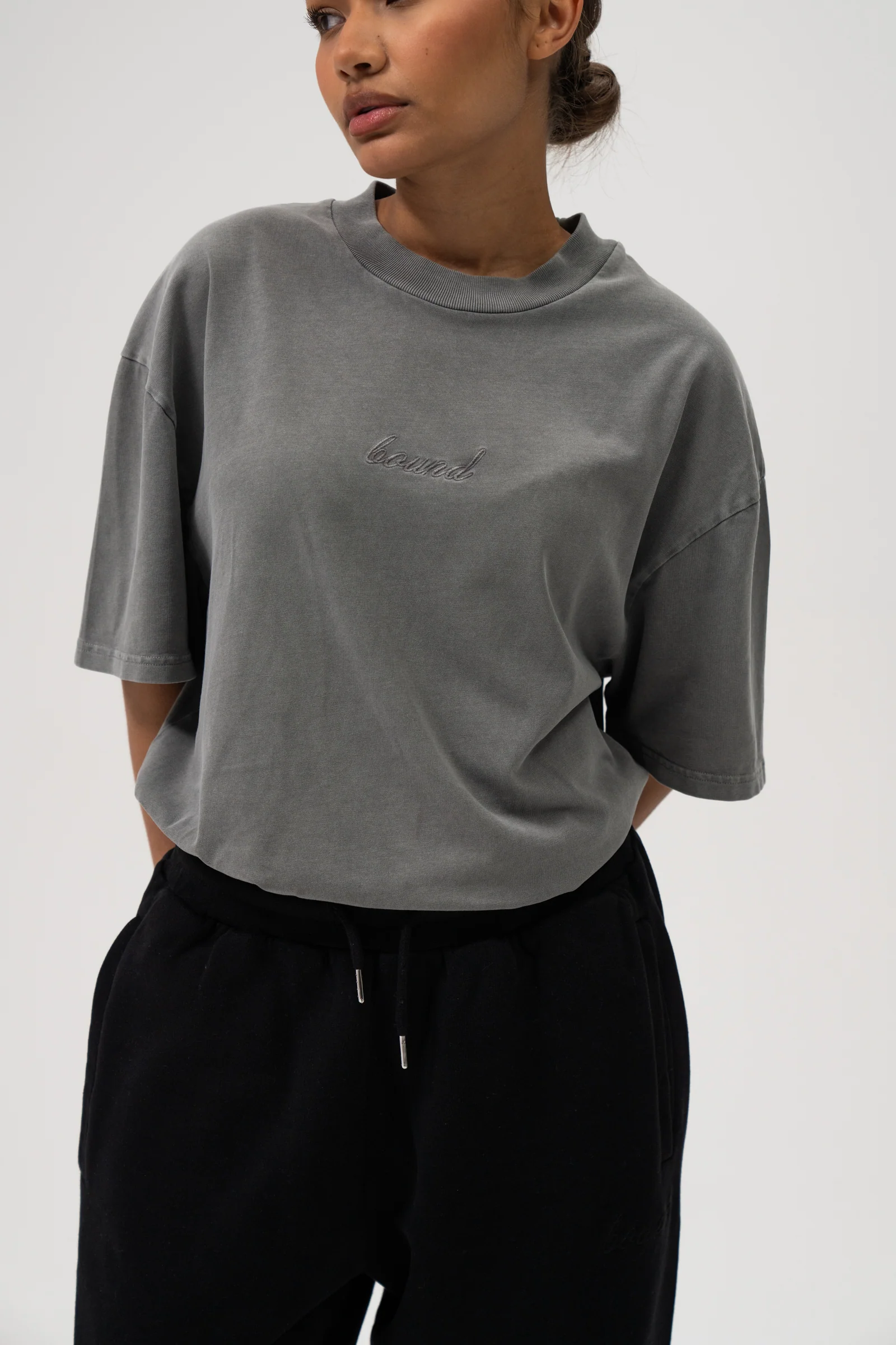 SUSTAIN WASHED GREY TEE - Image 4