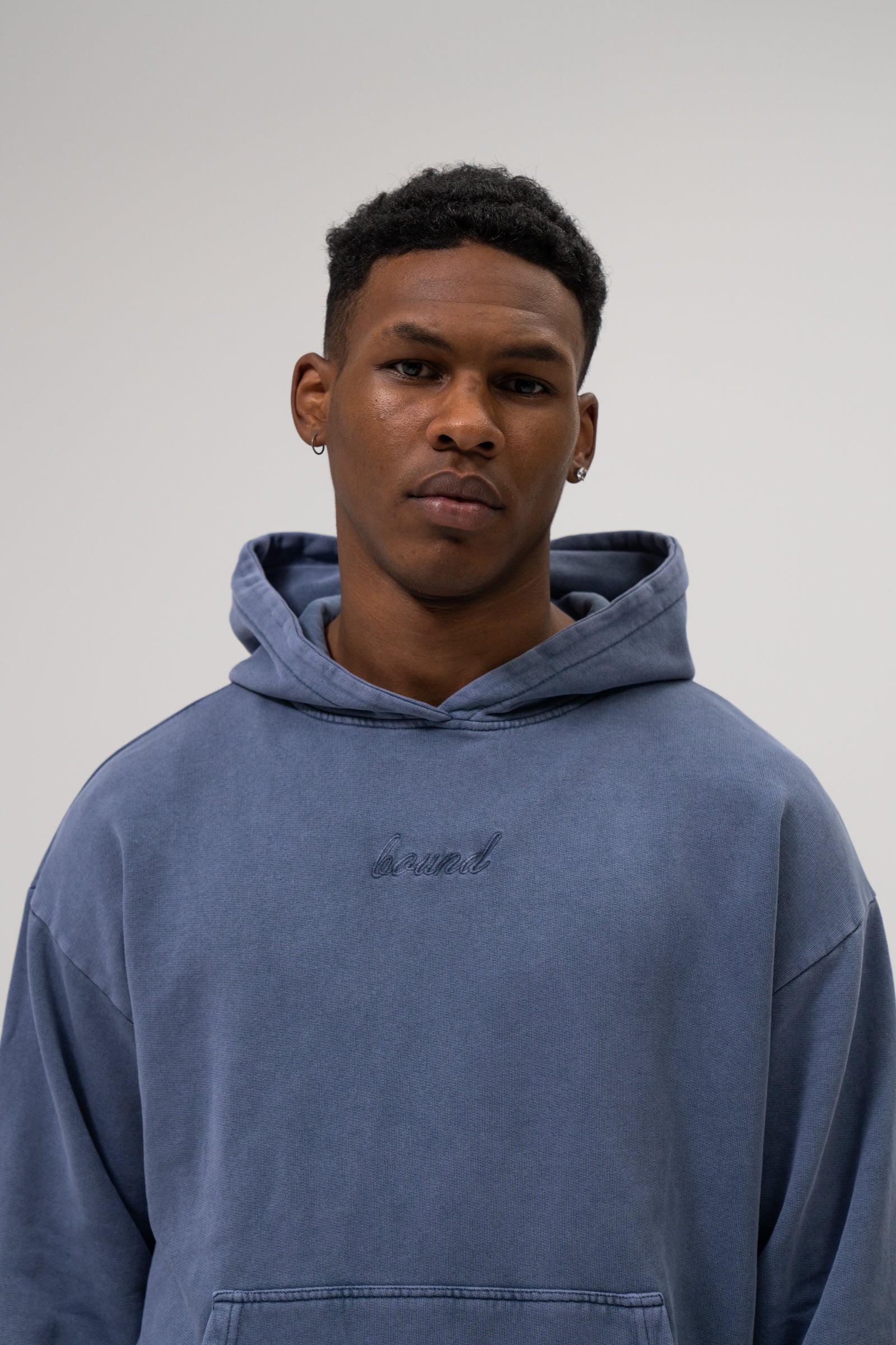 SUSTAIN WASHED BLUE HOODIE - Image 4