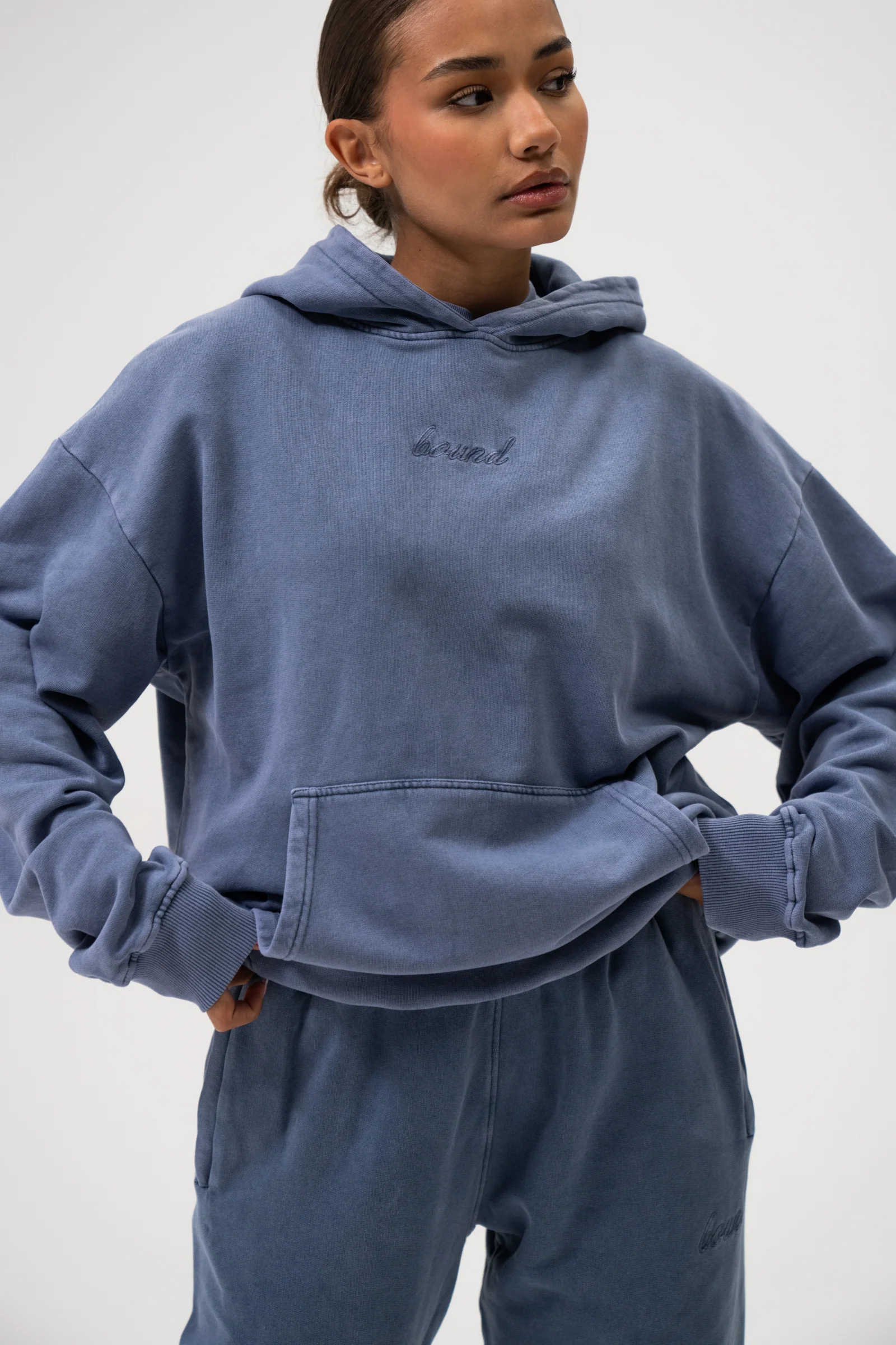 SUSTAIN WASHED BLUE HOODIE - Image 5