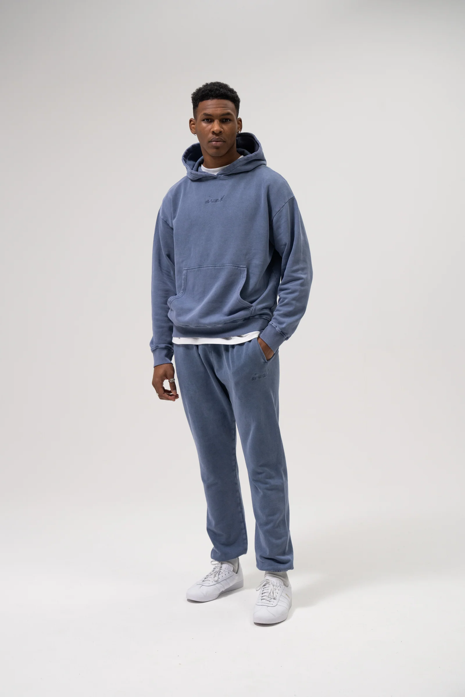 SUSTAIN WASHED BLUE HOODIE & JOGGERS SET - Image 2