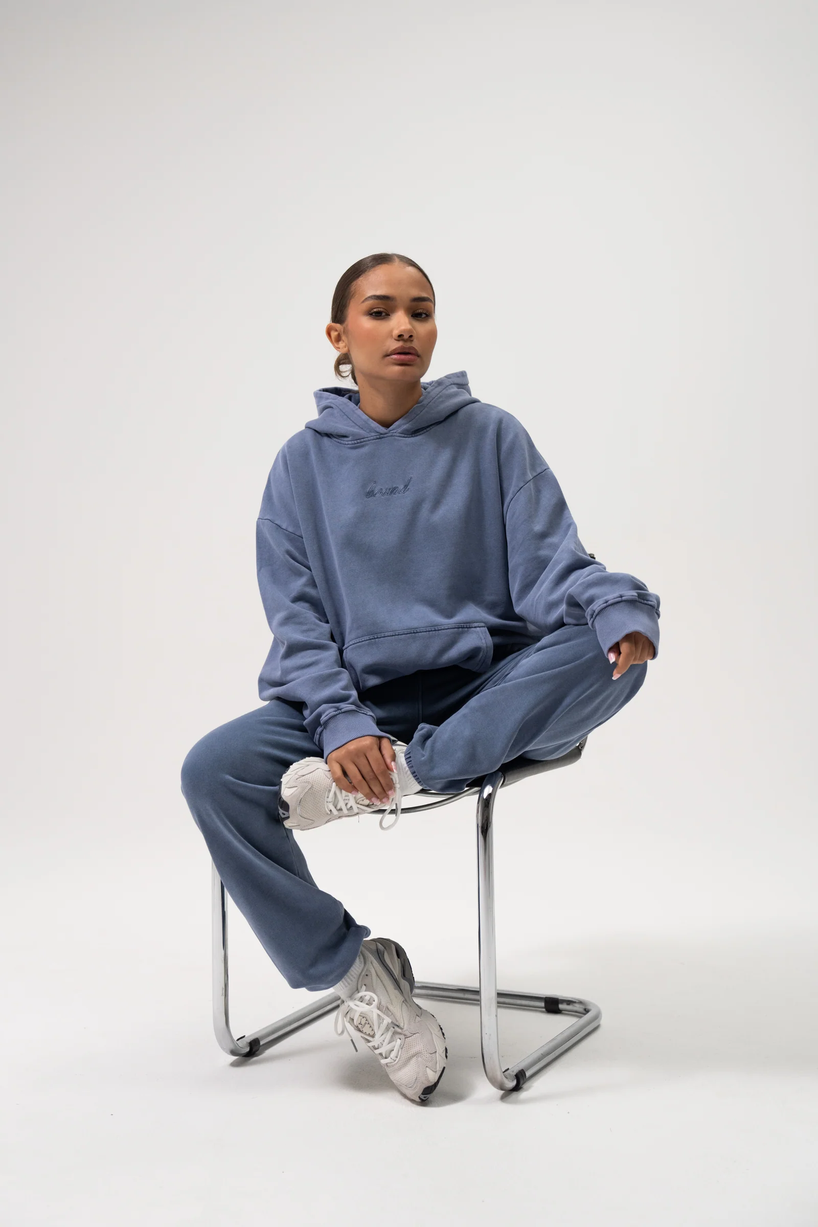 SUSTAIN WASHED BLUE HOODIE & JOGGERS SET - Image 3