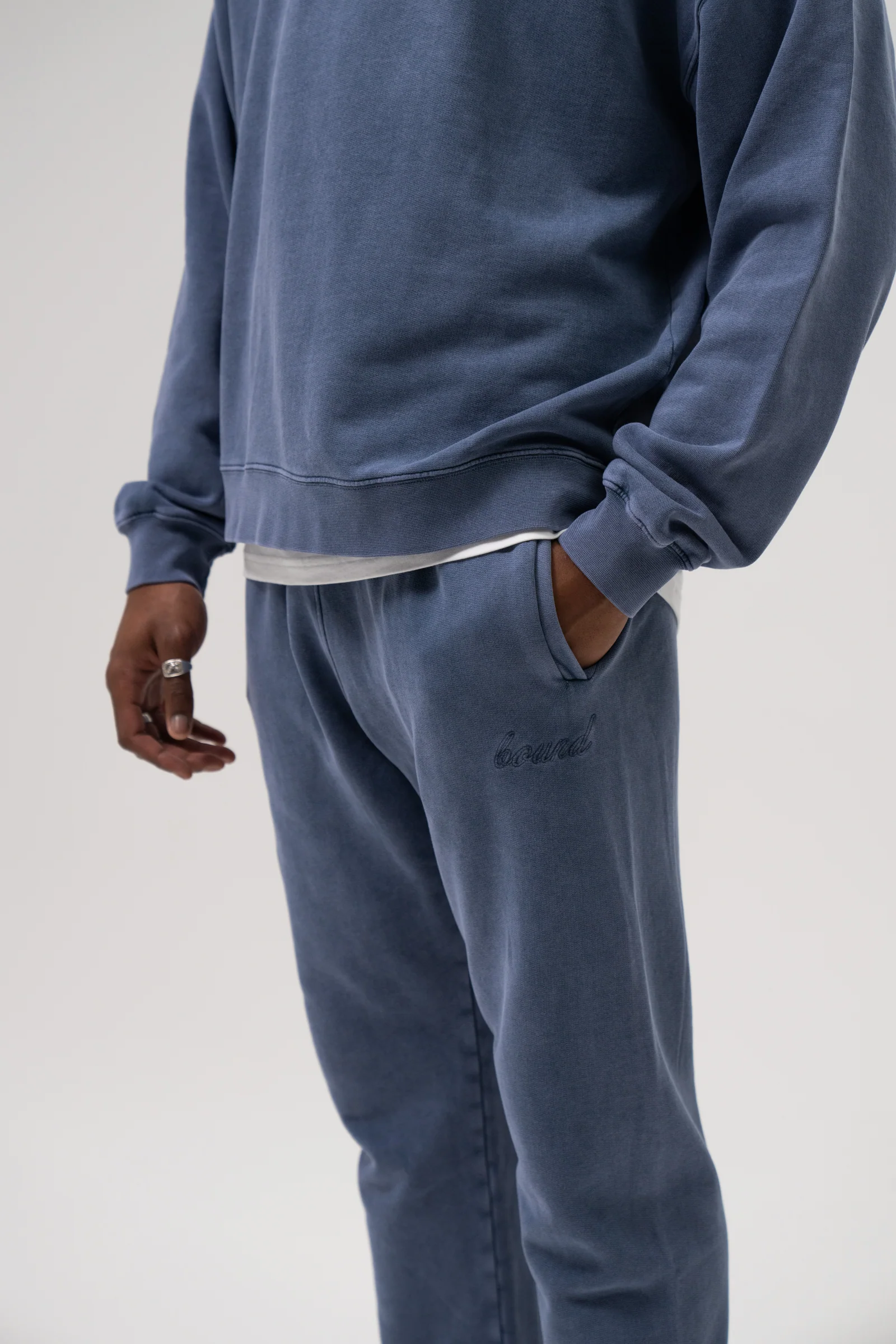 SUSTAIN WASHED BLUE HOODIE & JOGGERS SET - Image 5