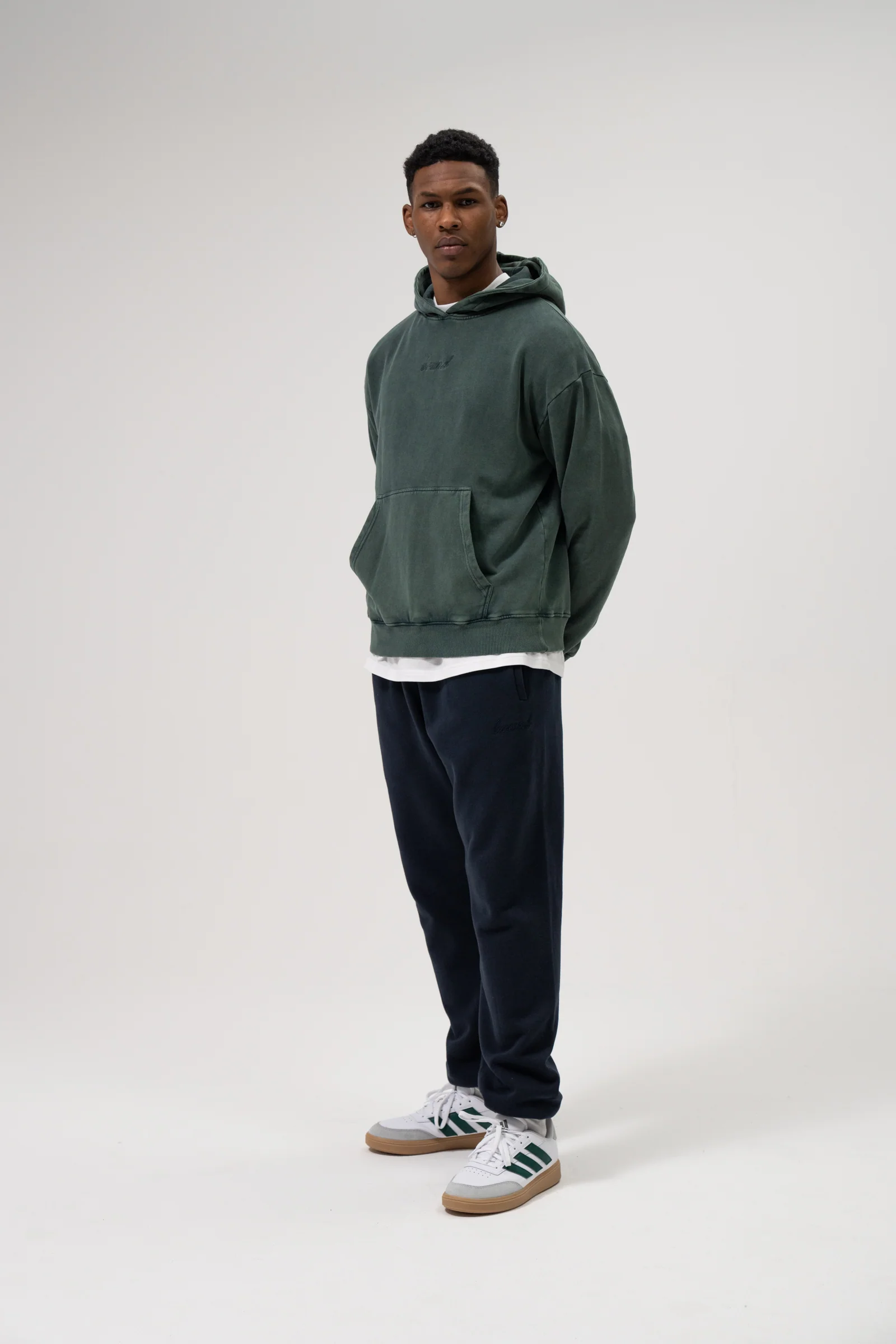 SUSTAIN WASHED GREEN HOODIE - Image 2