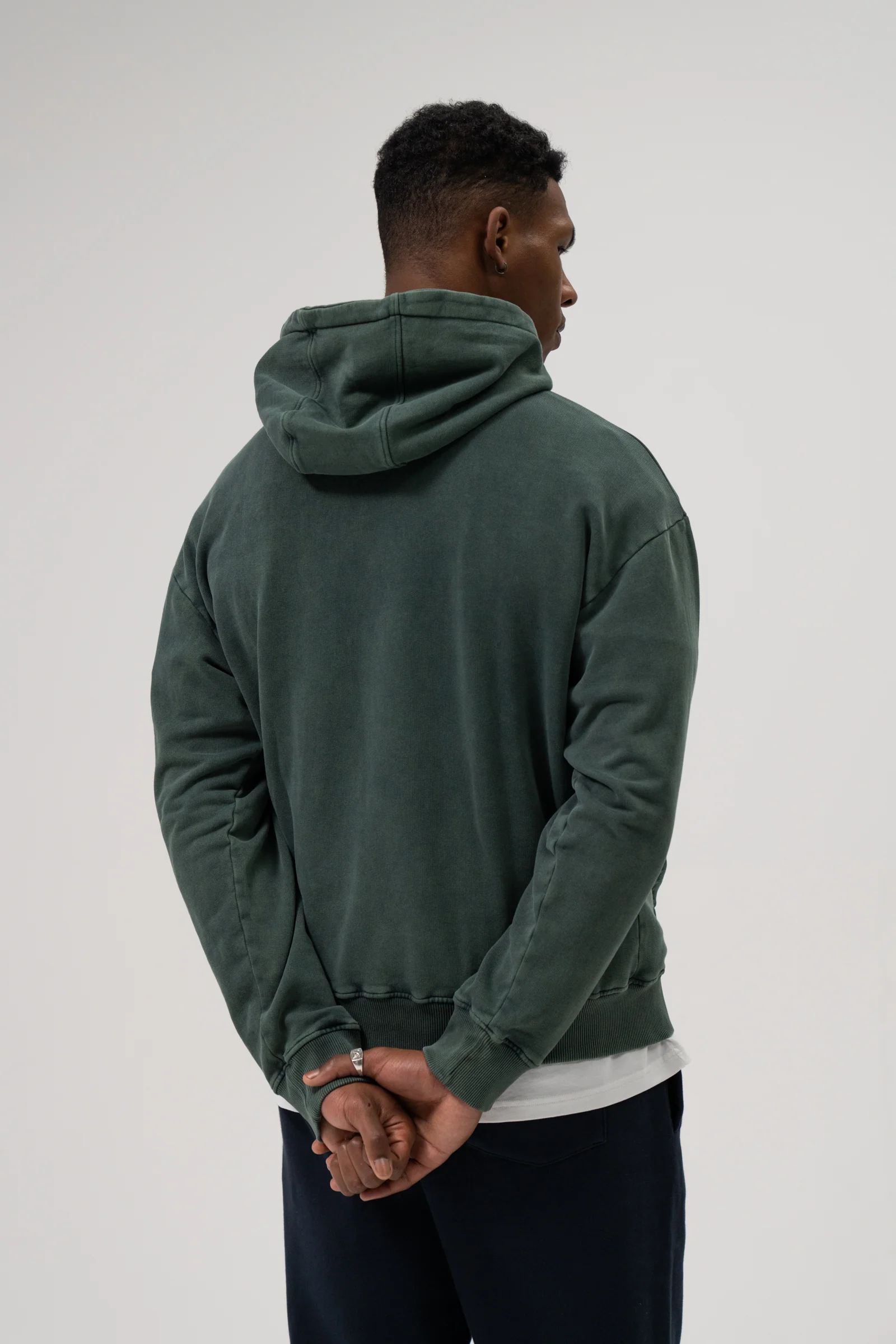 SUSTAIN WASHED GREEN HOODIE - Image 3