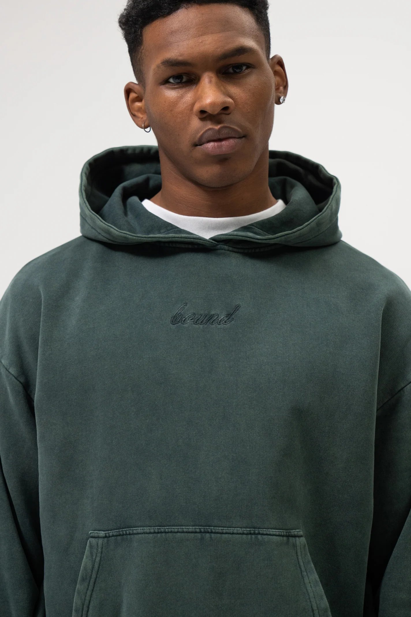SUSTAIN WASHED GREEN HOODIE - Image 4