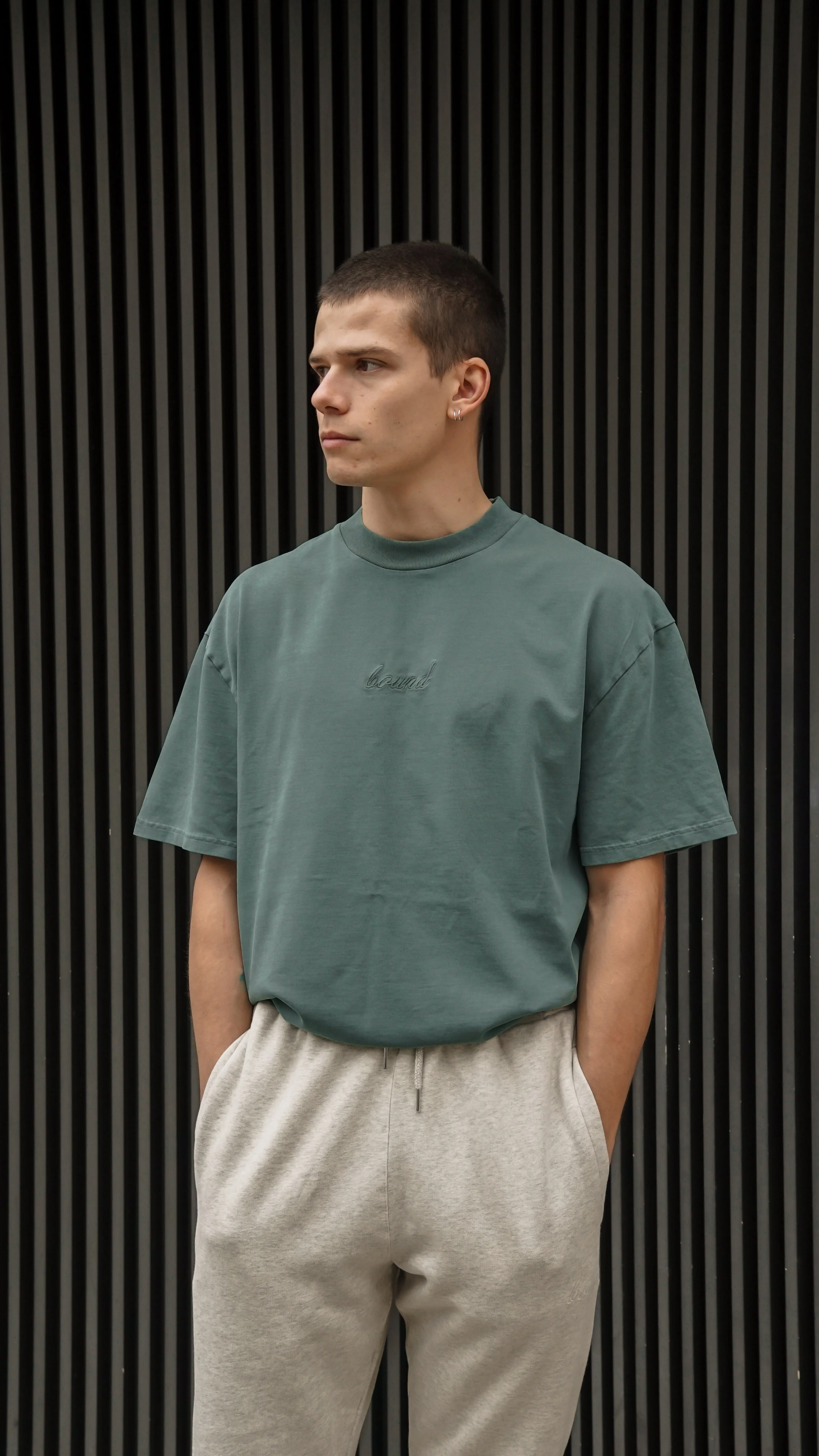 SUSTAIN WASHED GREEN TEE - Image 5