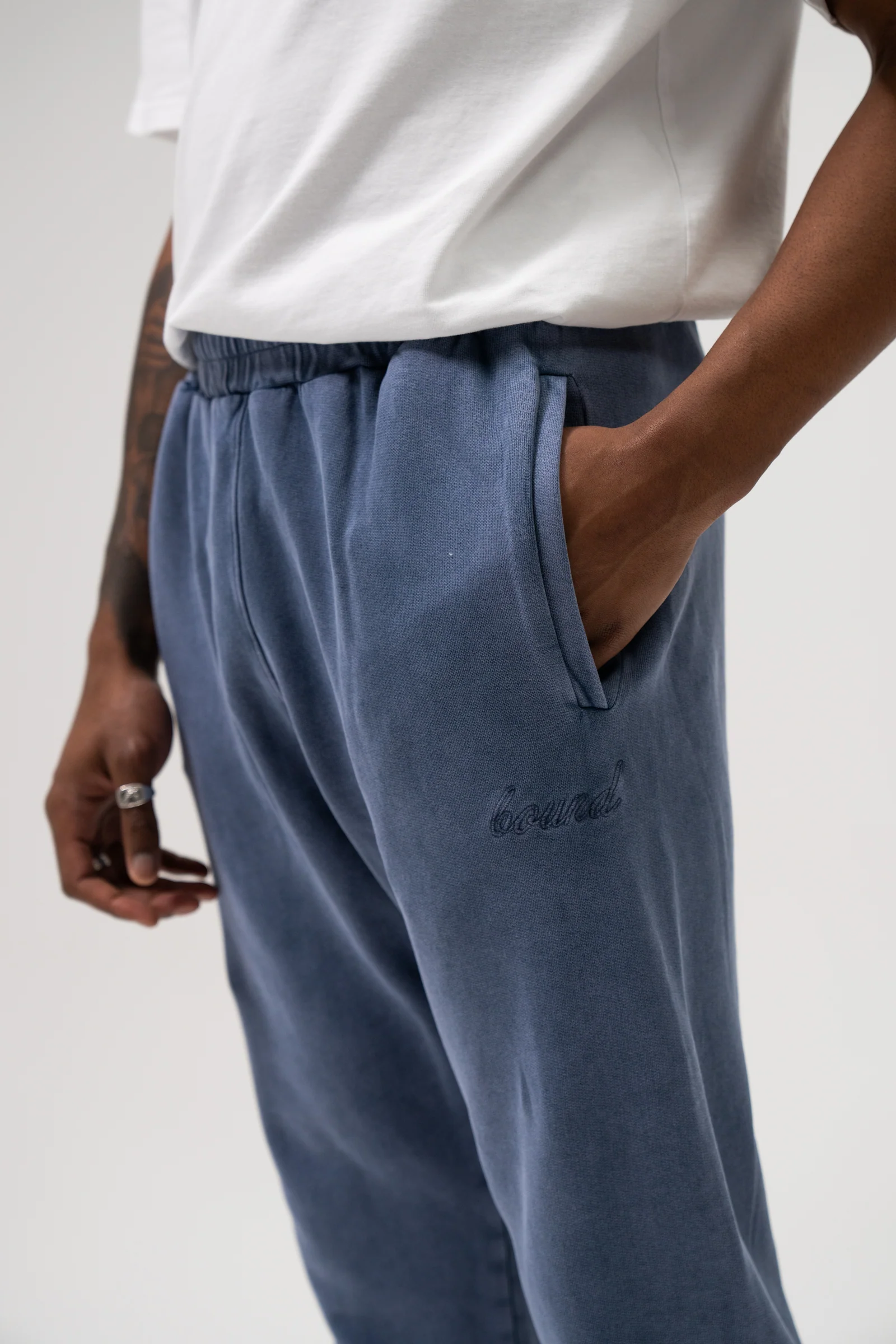 SUSTAIN WASHED BLUE JOGGERS - Image 4