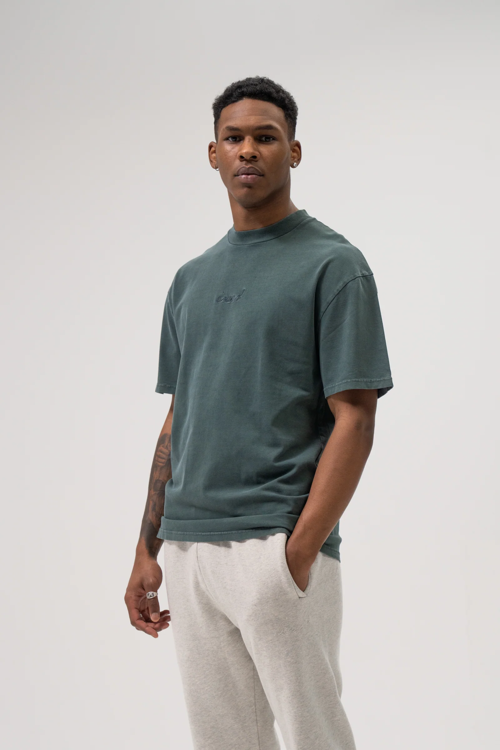 SUSTAIN WASHED TEE TWIN PACK - BLUE/GREEN - Image 4