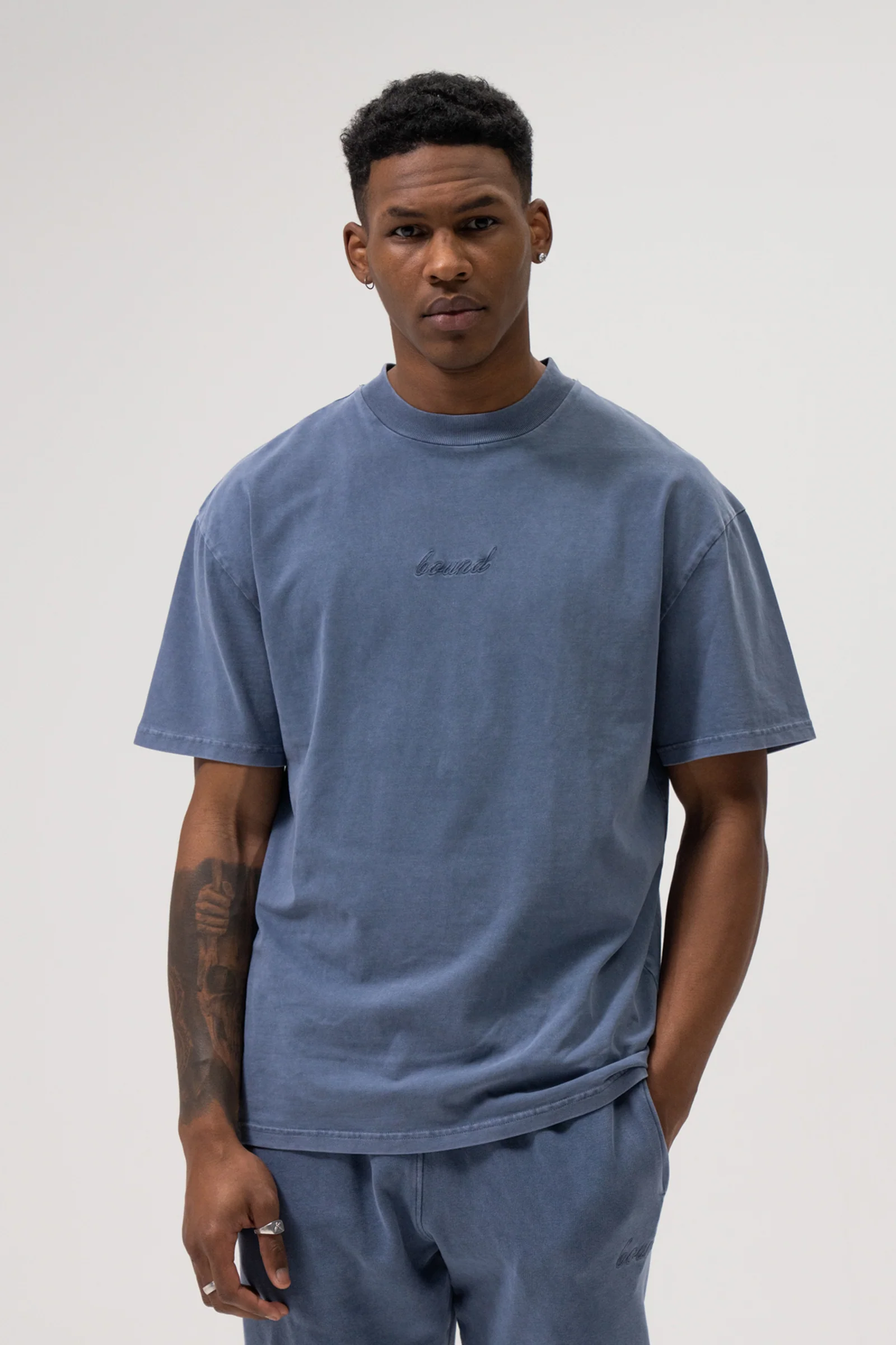 SUSTAIN WASHED TEE TWIN PACK - BLUE/GREY - Image 2