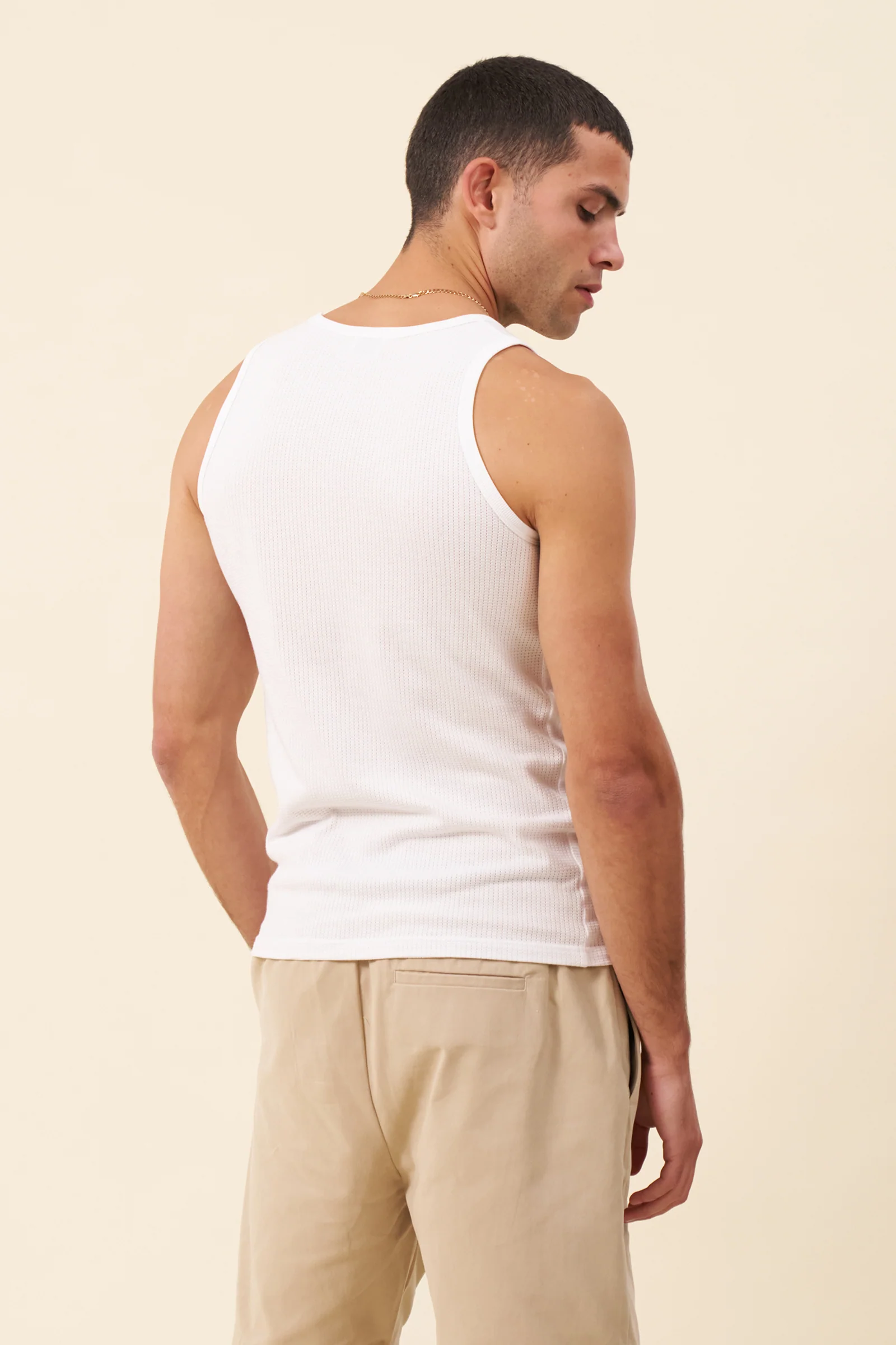 SUSTAIN WHITE CROCHET VEST - Image 4
