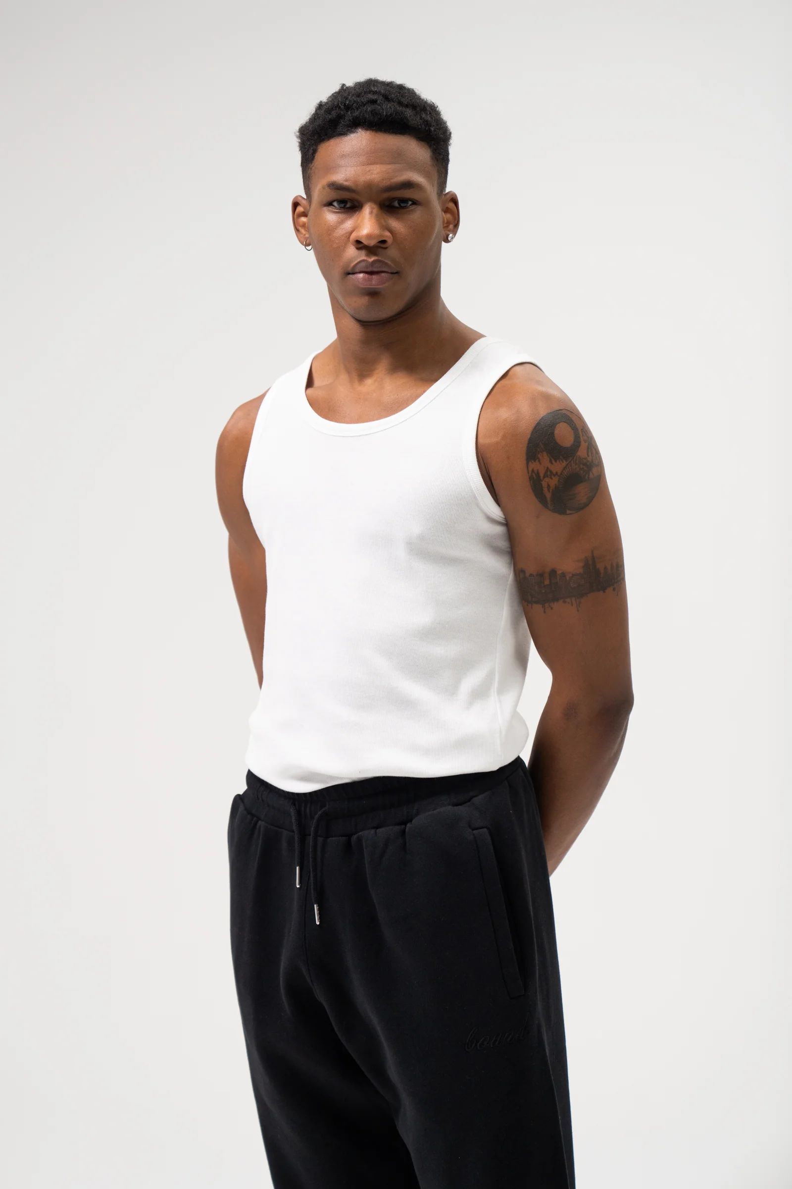 SUSTAIN WHITE RIBBED VEST - 3 PACK - Image 2