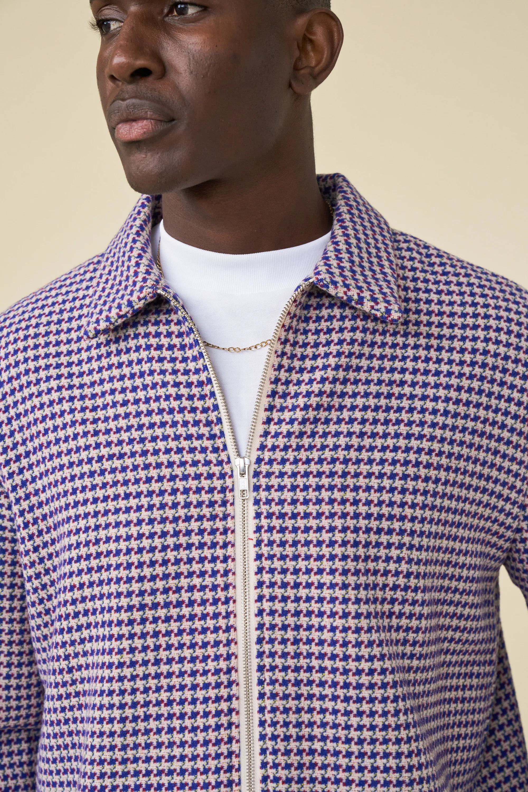 SUTTON DOGTOOTH ZIP OVERSHIRT - Image 5