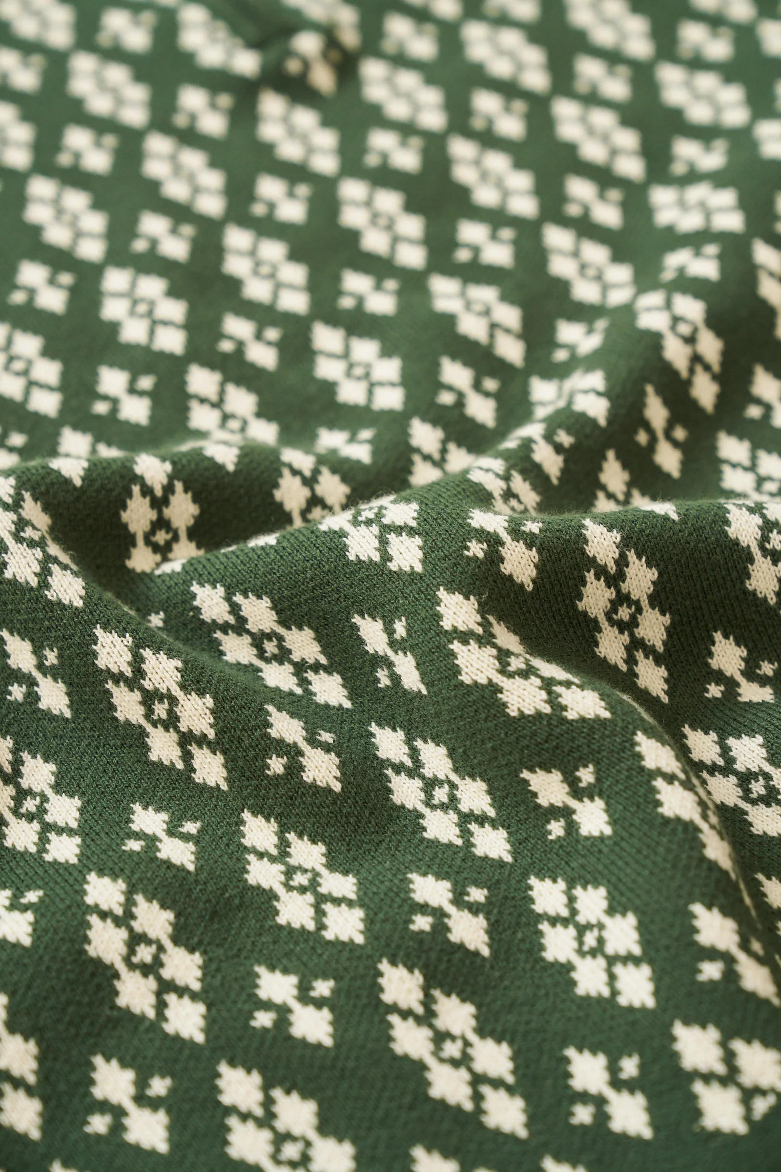 THEODORE 1/4 ZIP HEAVY KNIT POLO - GREEN - Image 7