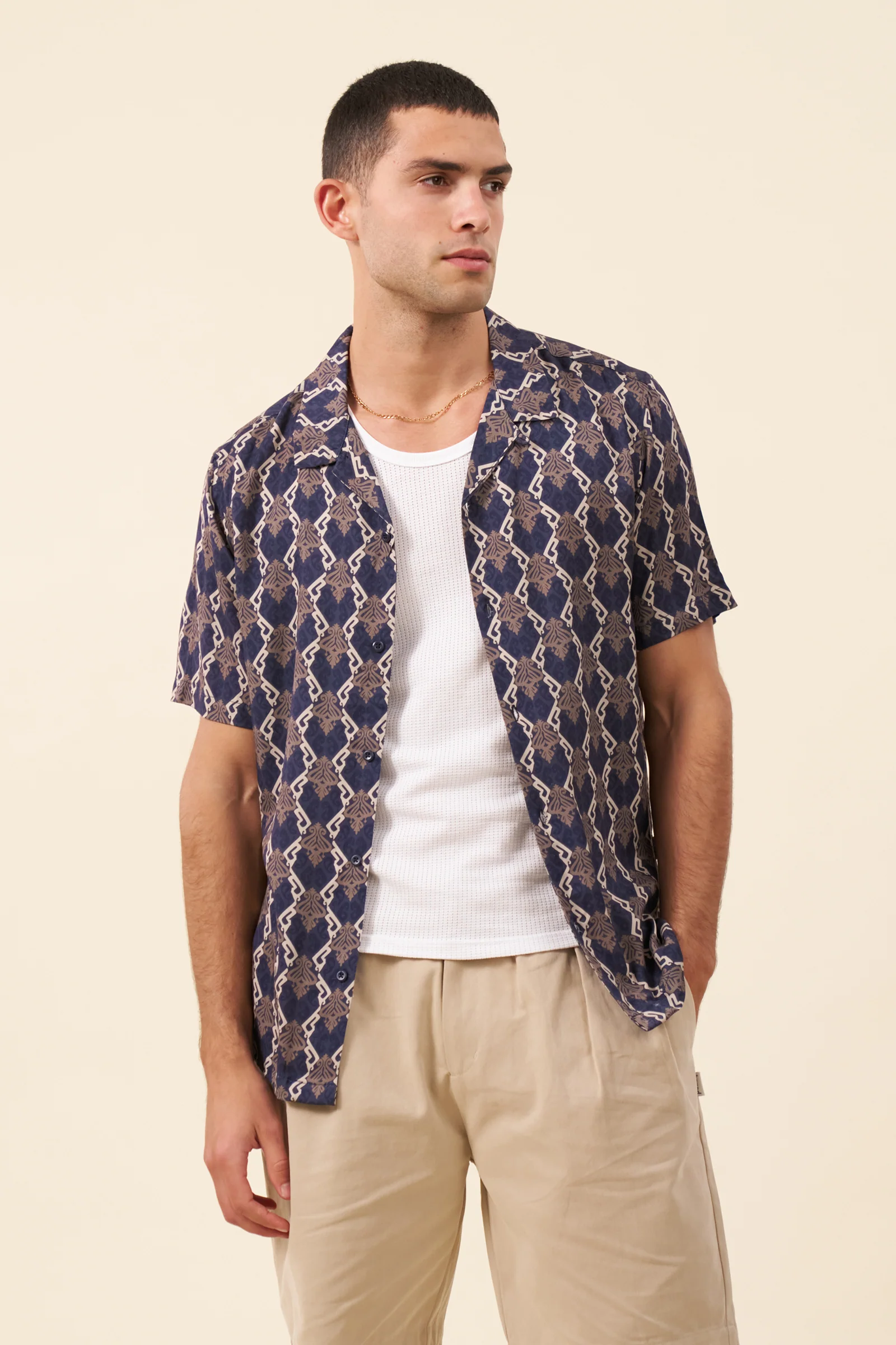 TONY PATTERNED RAYON SHIRT