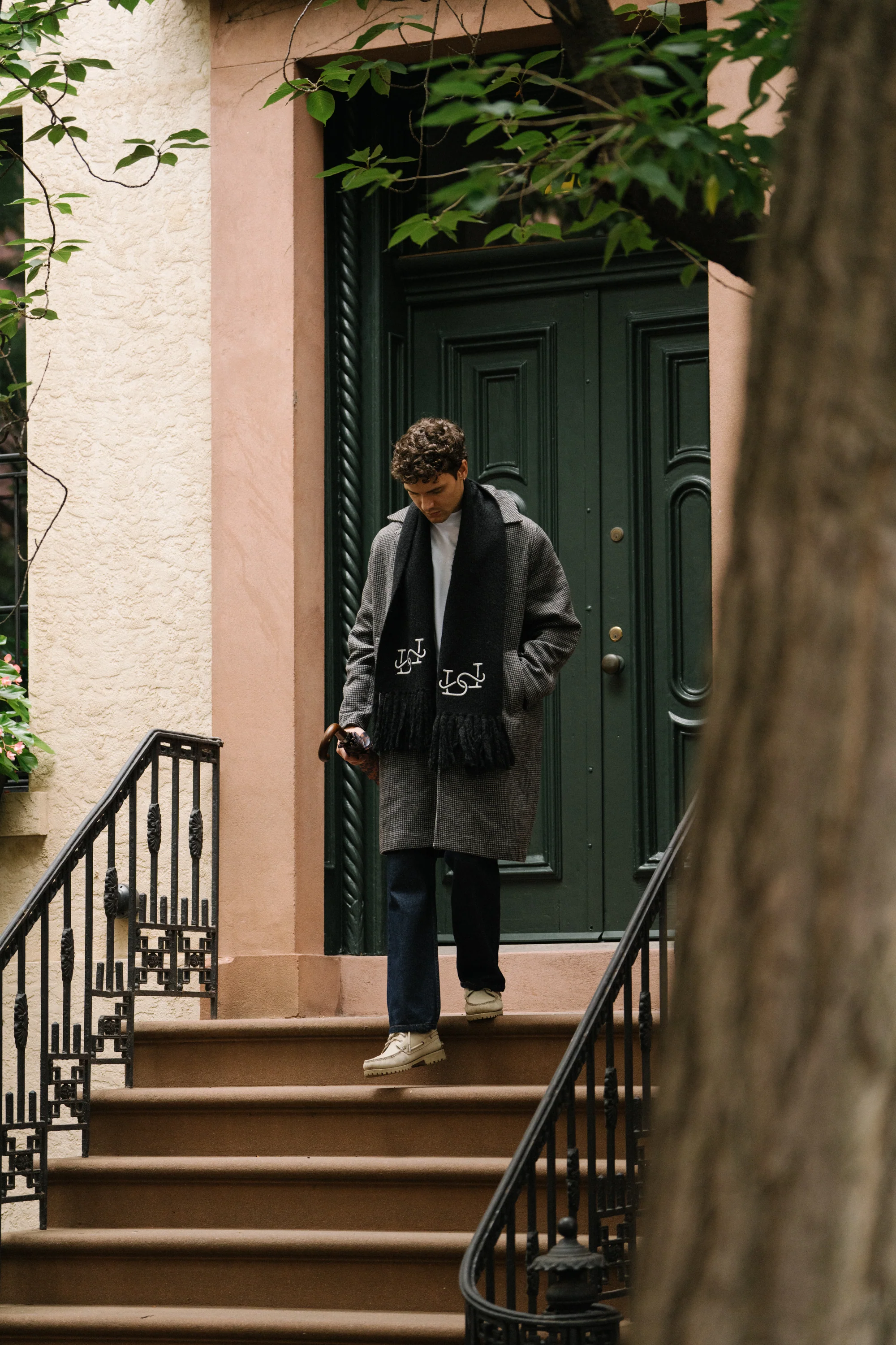 TRIBECA DOGTOOTH WOOL COAT - CHARC BLACK - Image 10