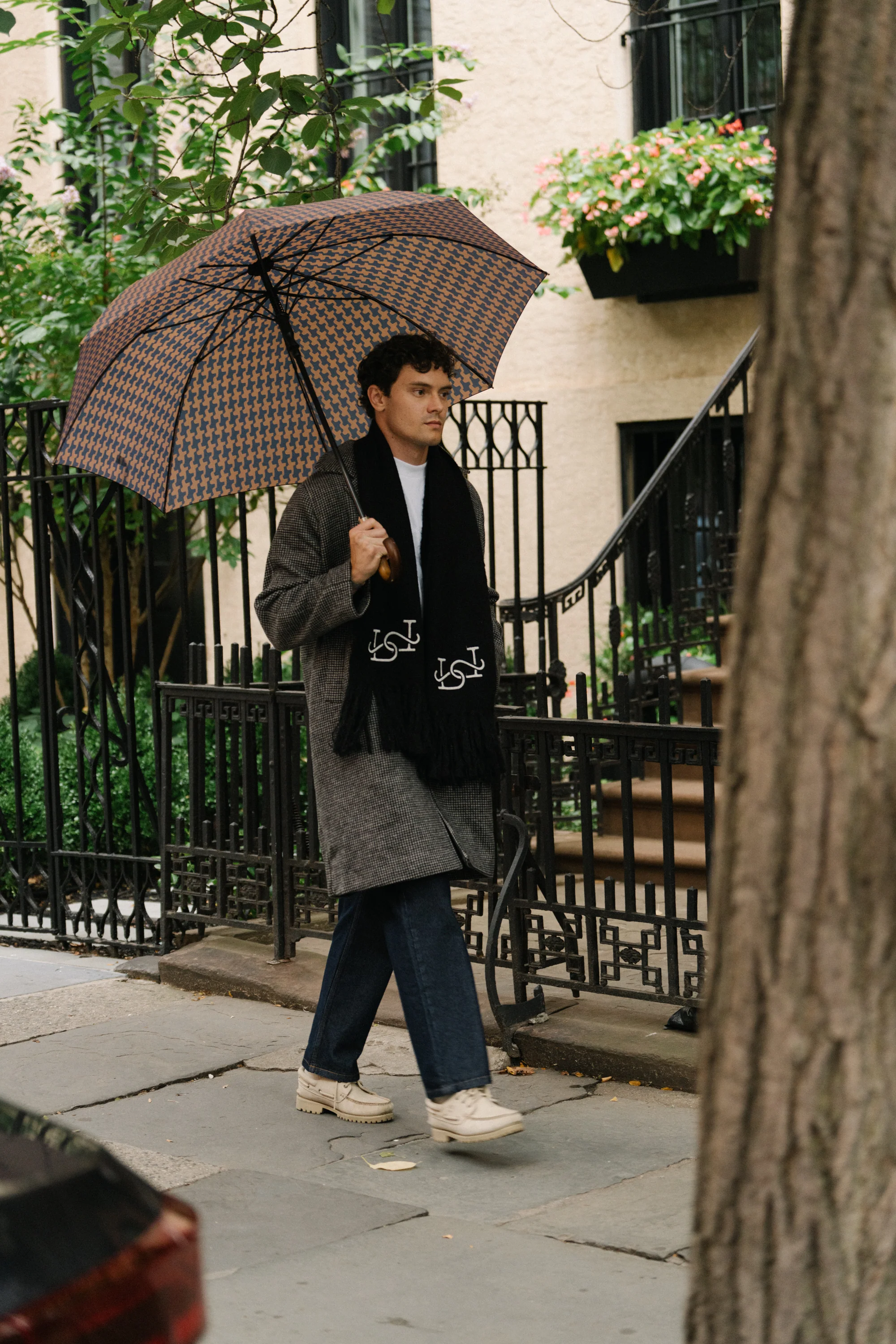 TRIBECA DOGTOOTH WOOL COAT - CHARC BLACK - Image 11