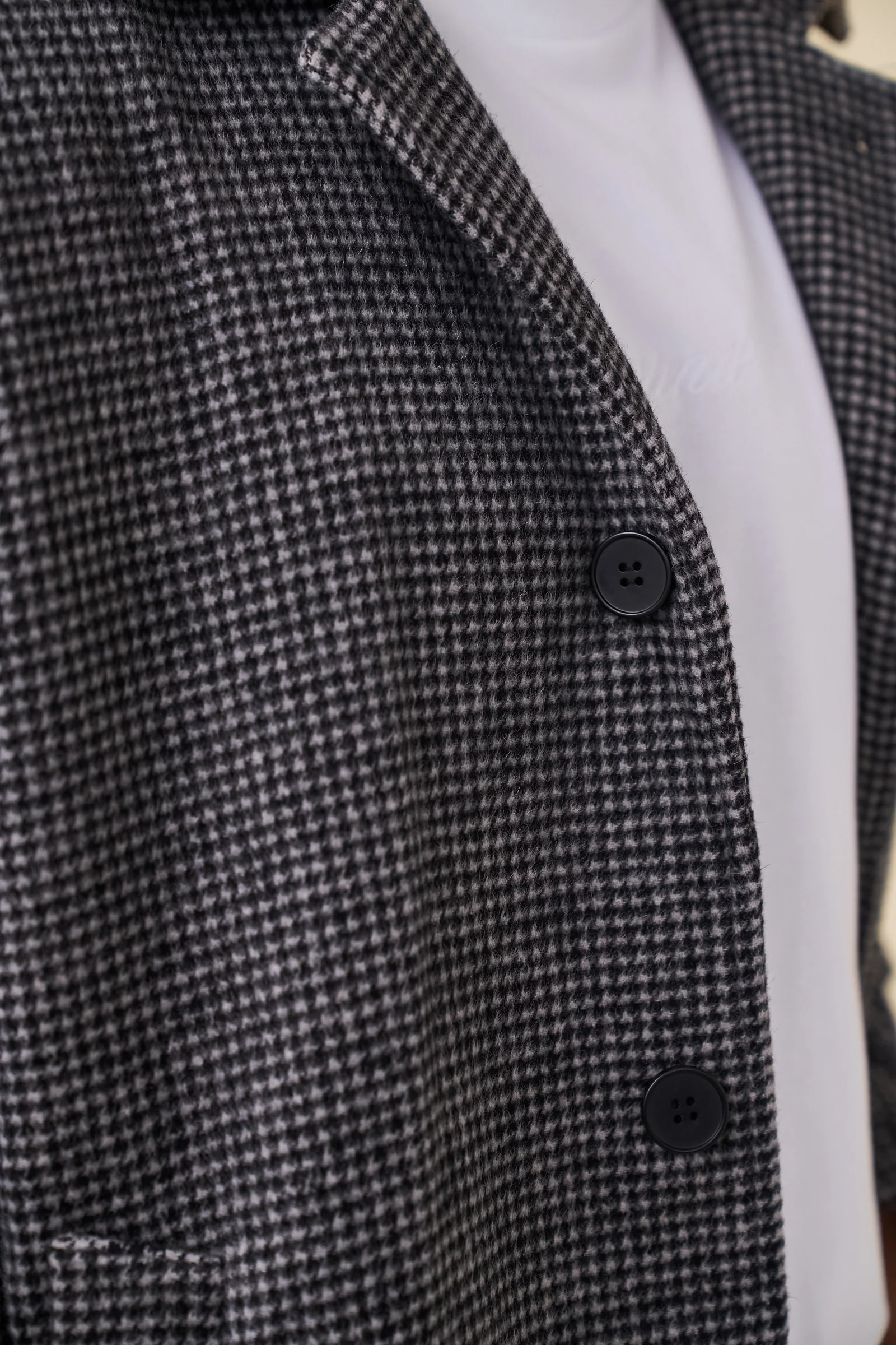 TRIBECA DOGTOOTH WOOL COAT - CHARC BLACK - Image 8