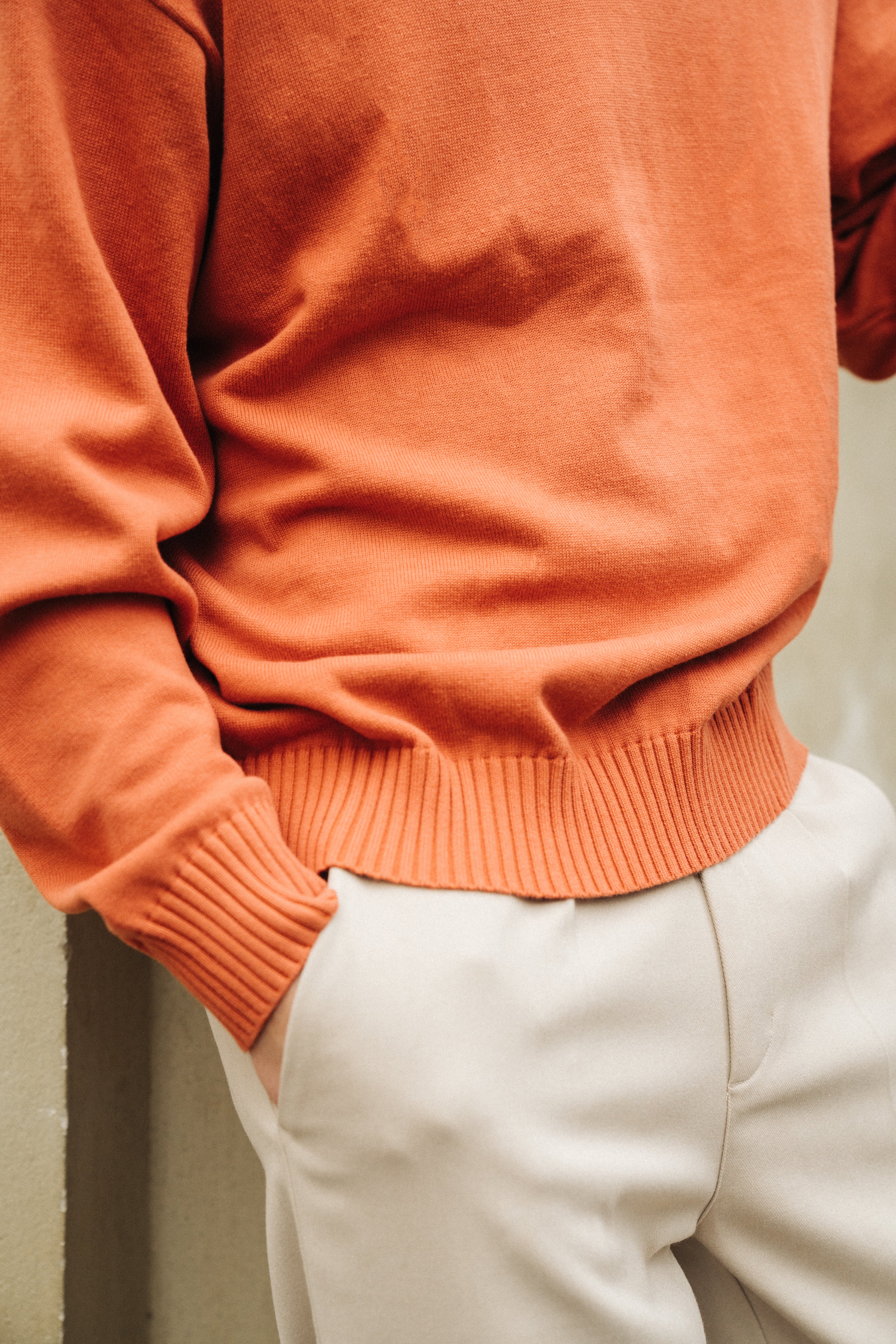 TROPEZ KNIT POLO SWEATER - ORANGE - Image 11