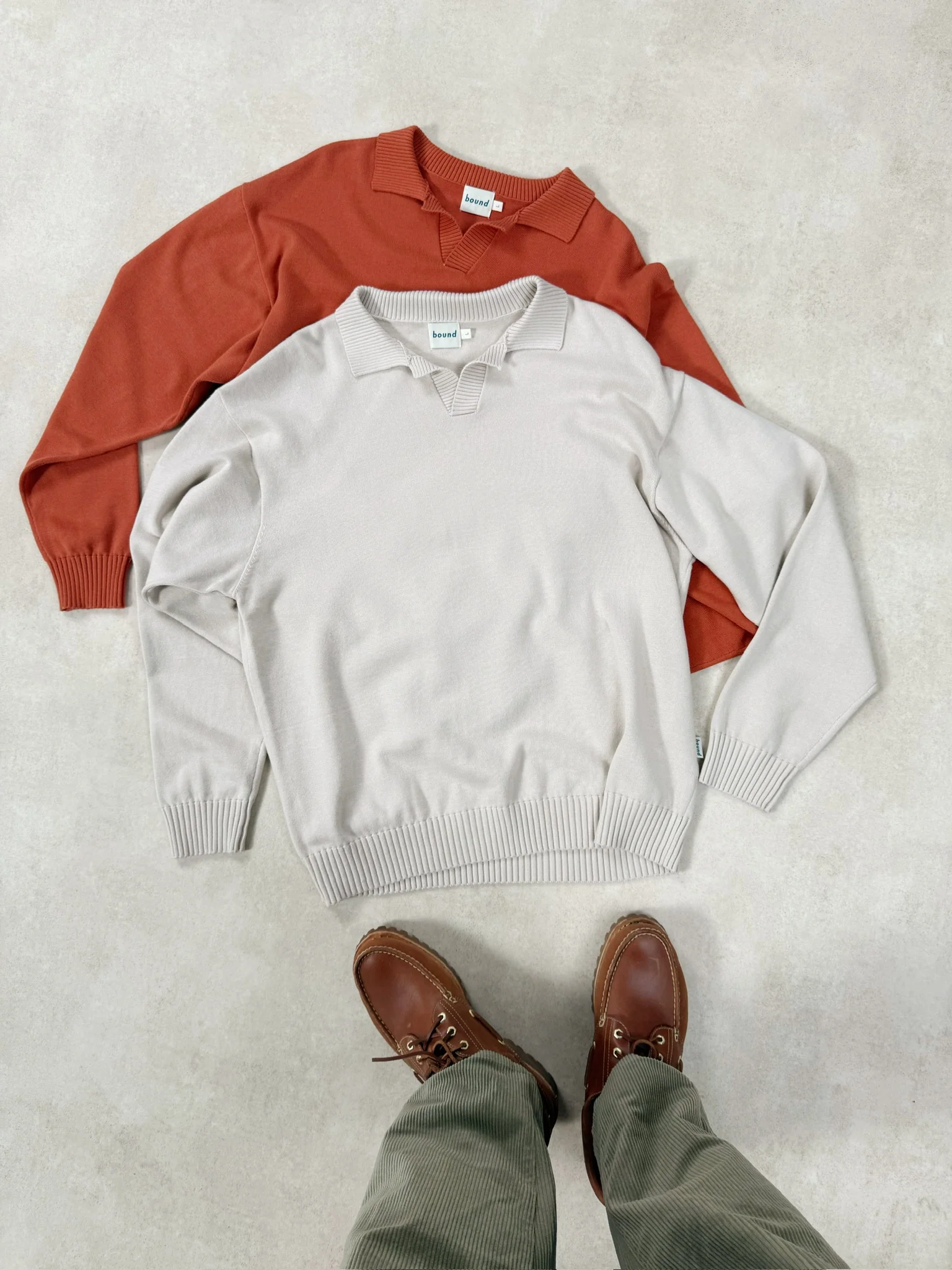 TROPEZ KNIT POLO SWEATER - STONE - Image 12