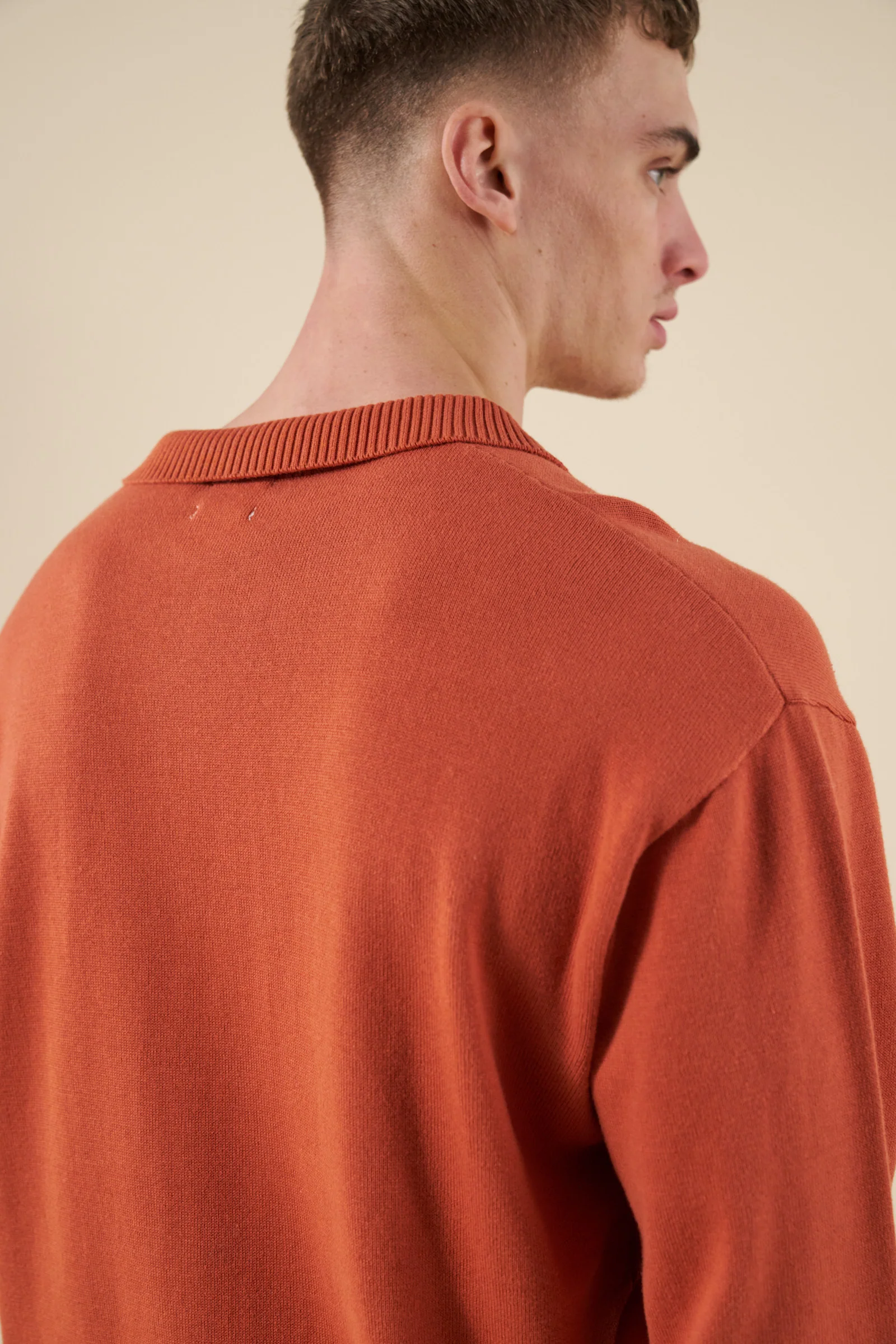 TROPEZ KNIT POLO SWEATER - ORANGE - Image 7