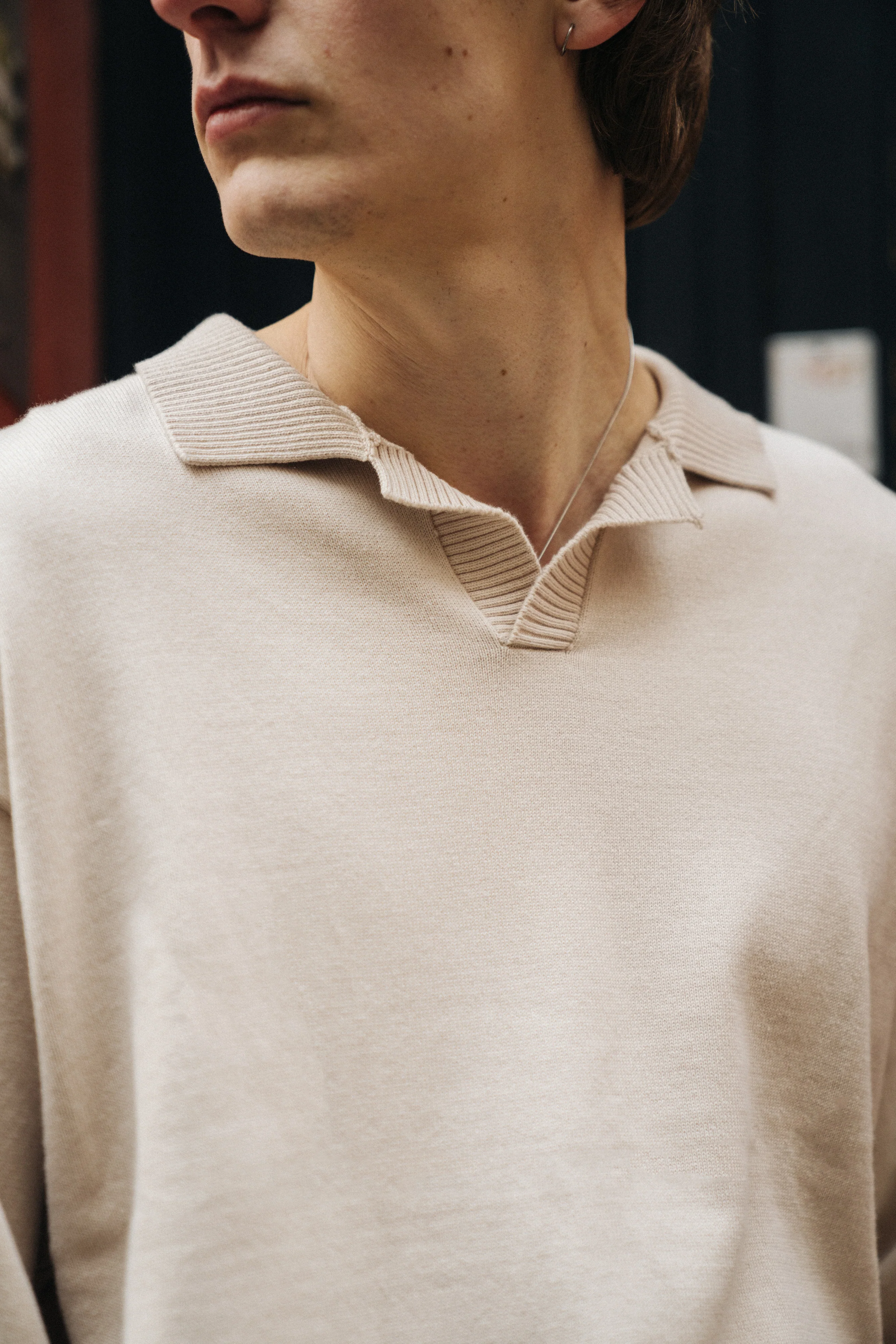 TROPEZ KNIT POLO SWEATER - STONE - Image 10
