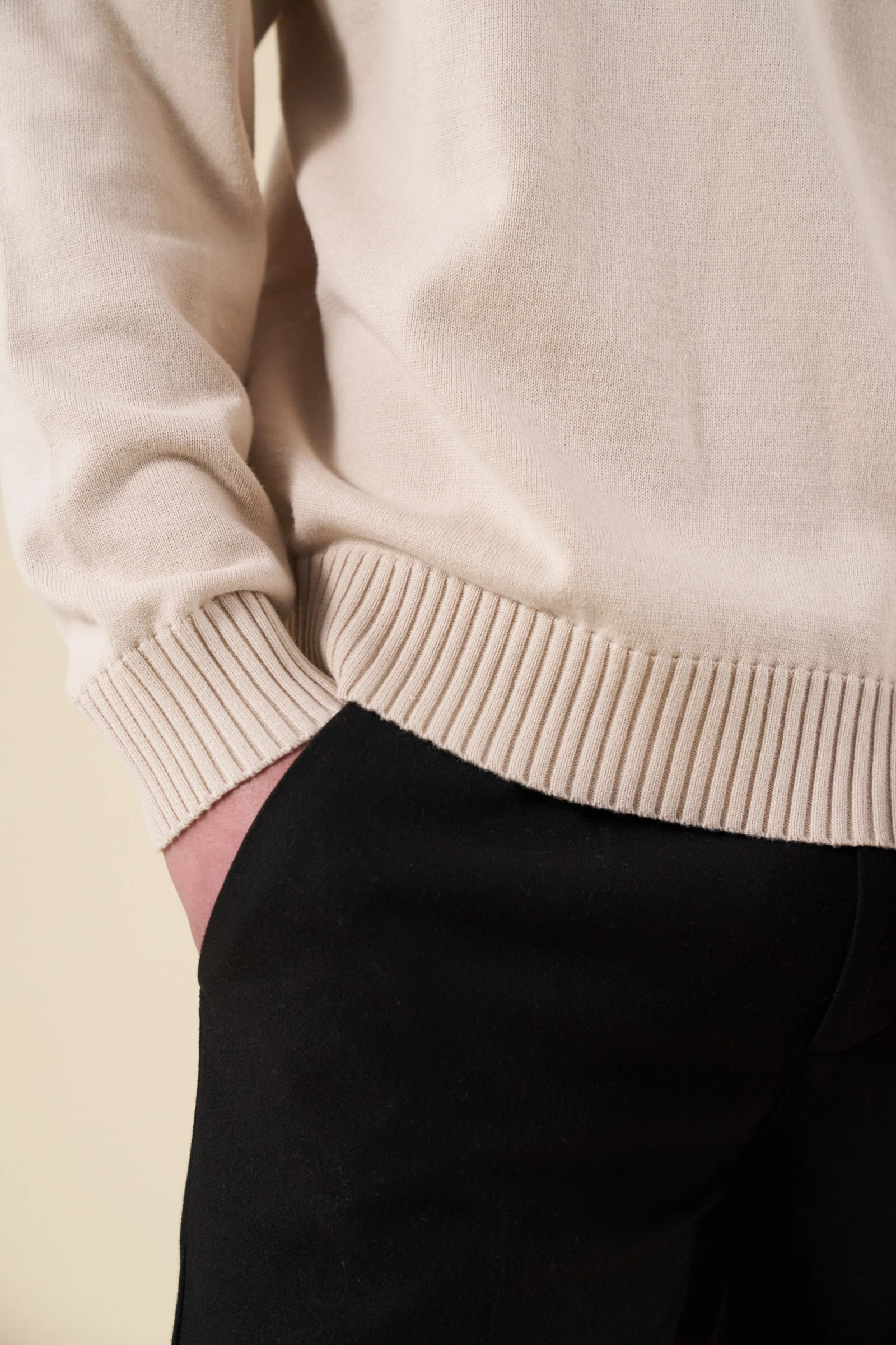 TROPEZ KNIT POLO SWEATER - STONE - Image 6