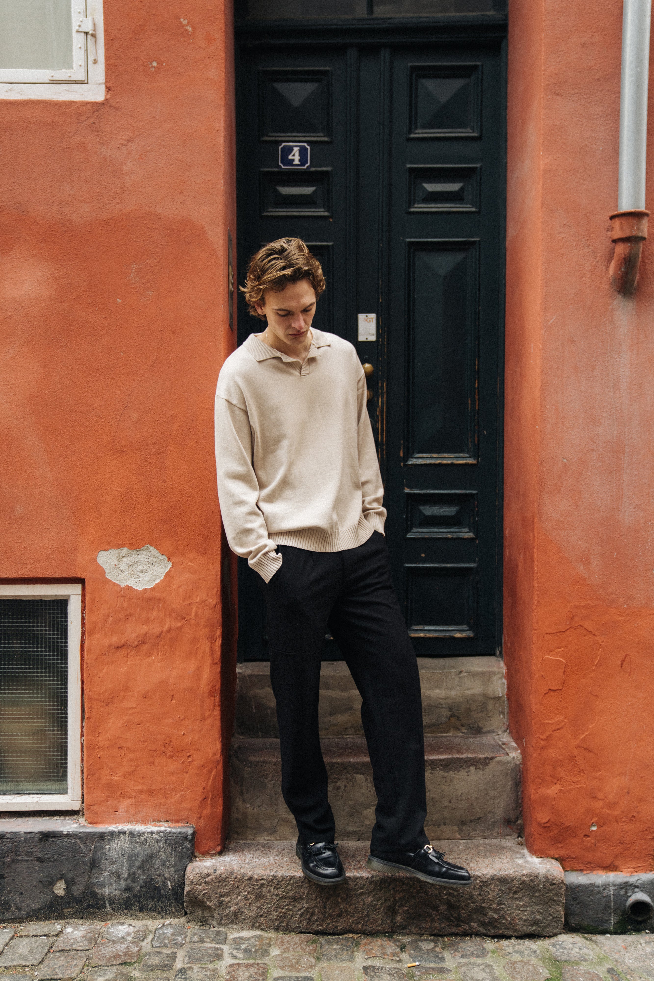 TROPEZ KNIT POLO SWEATER - STONE - Image 9