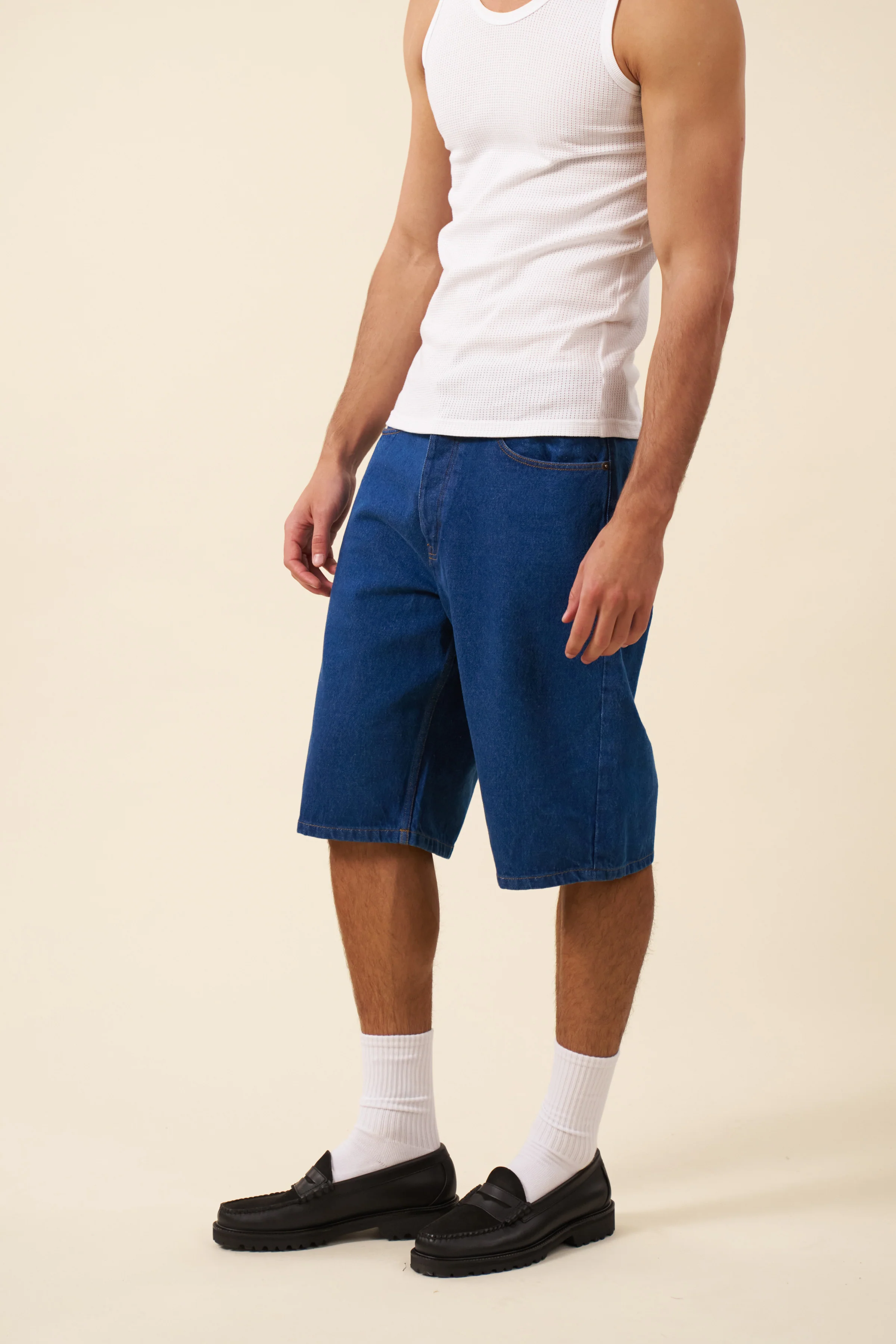 UNION DENIM JORTS - MID BLUE - Image 10
