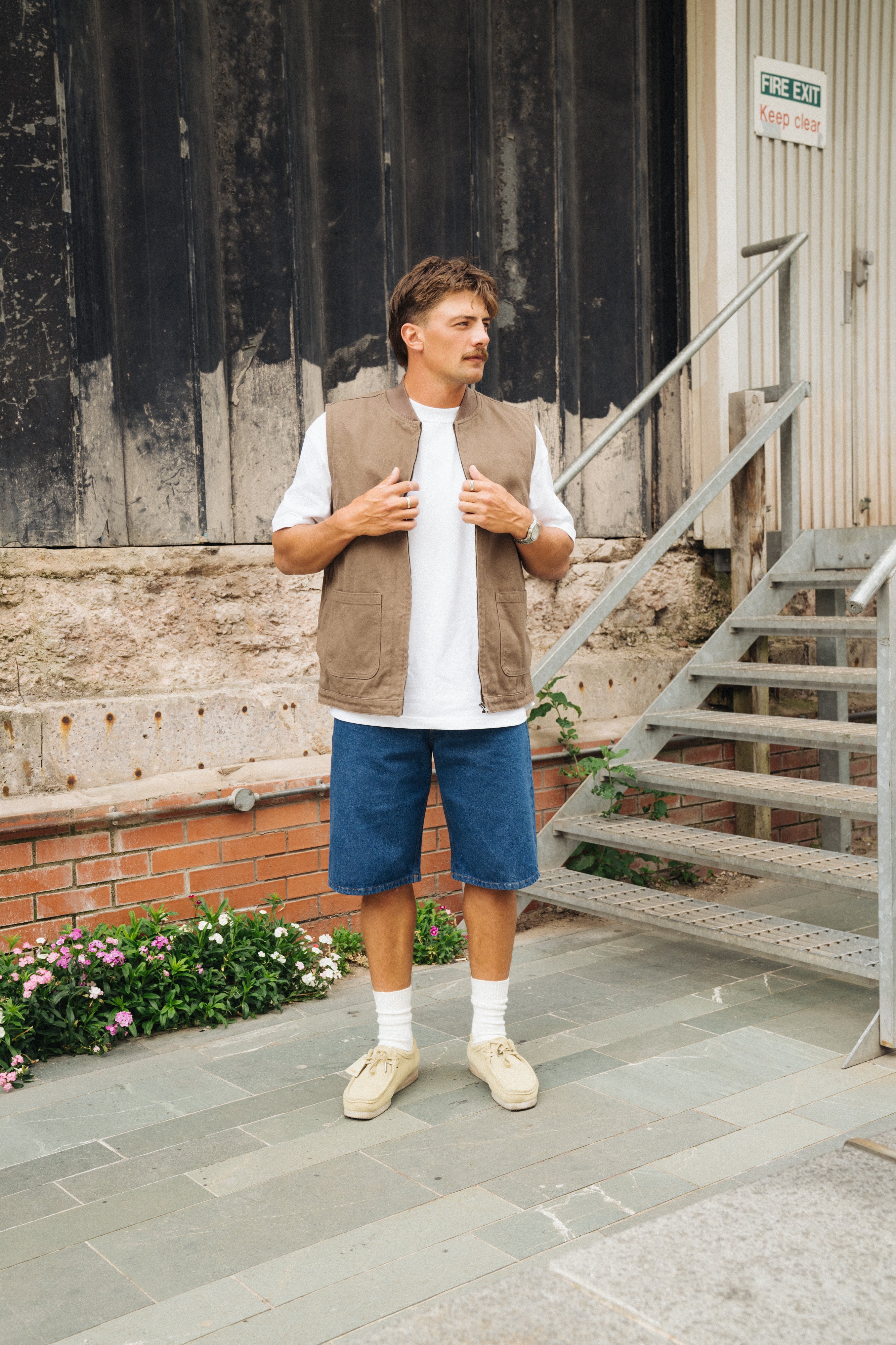 UNION DENIM JORTS - MID BLUE - Image 2