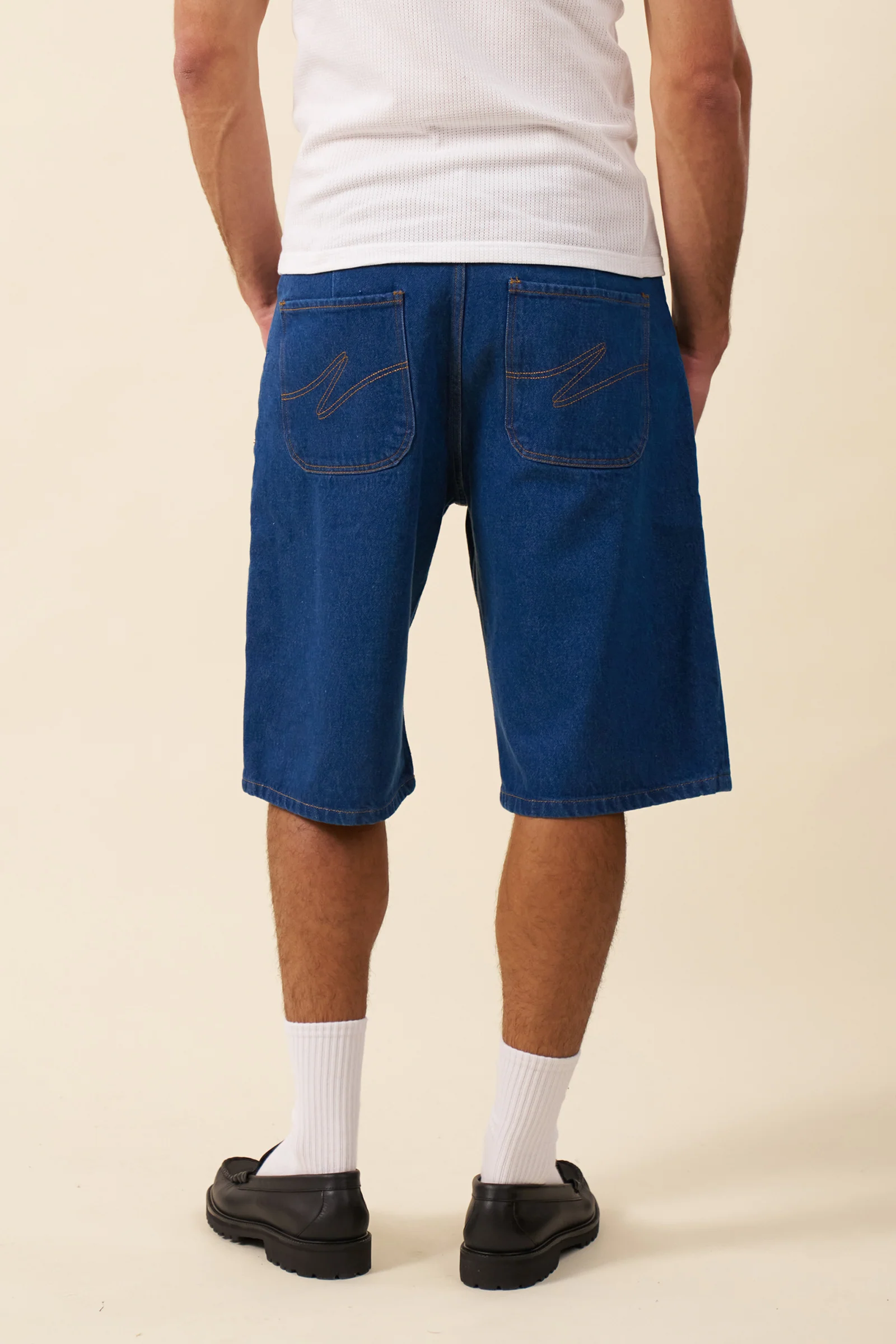 UNION DENIM JORTS - MID BLUE - Image 6
