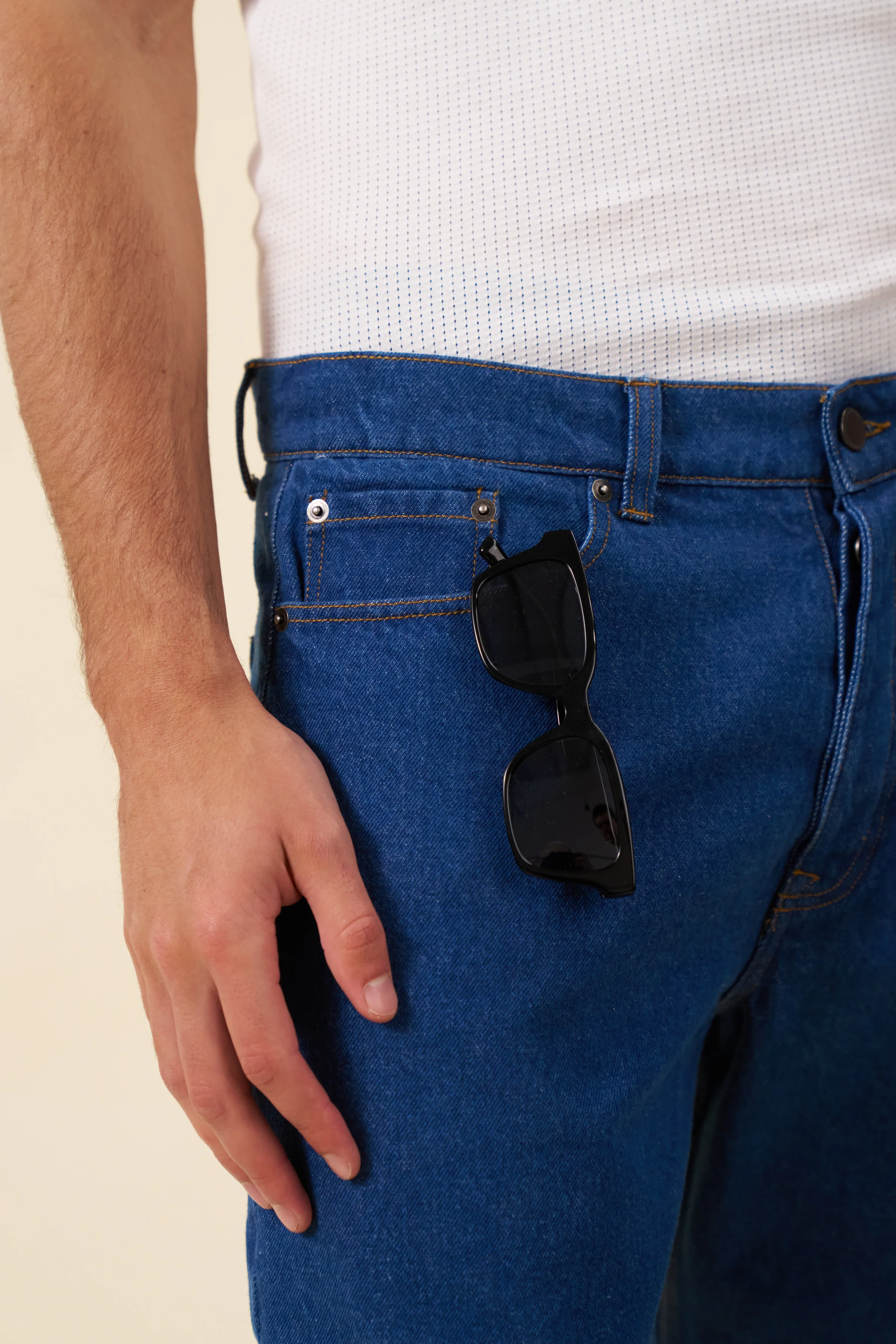UNION DENIM JORTS - MID BLUE - Image 9