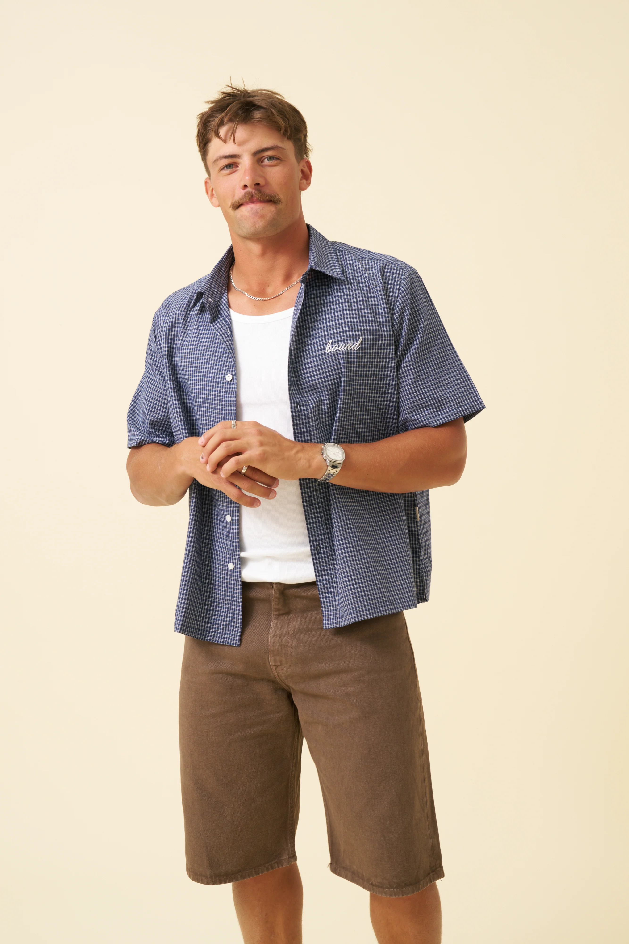 BOTHA UNION DENIM JORTS - WASHED BROWN - Image 4