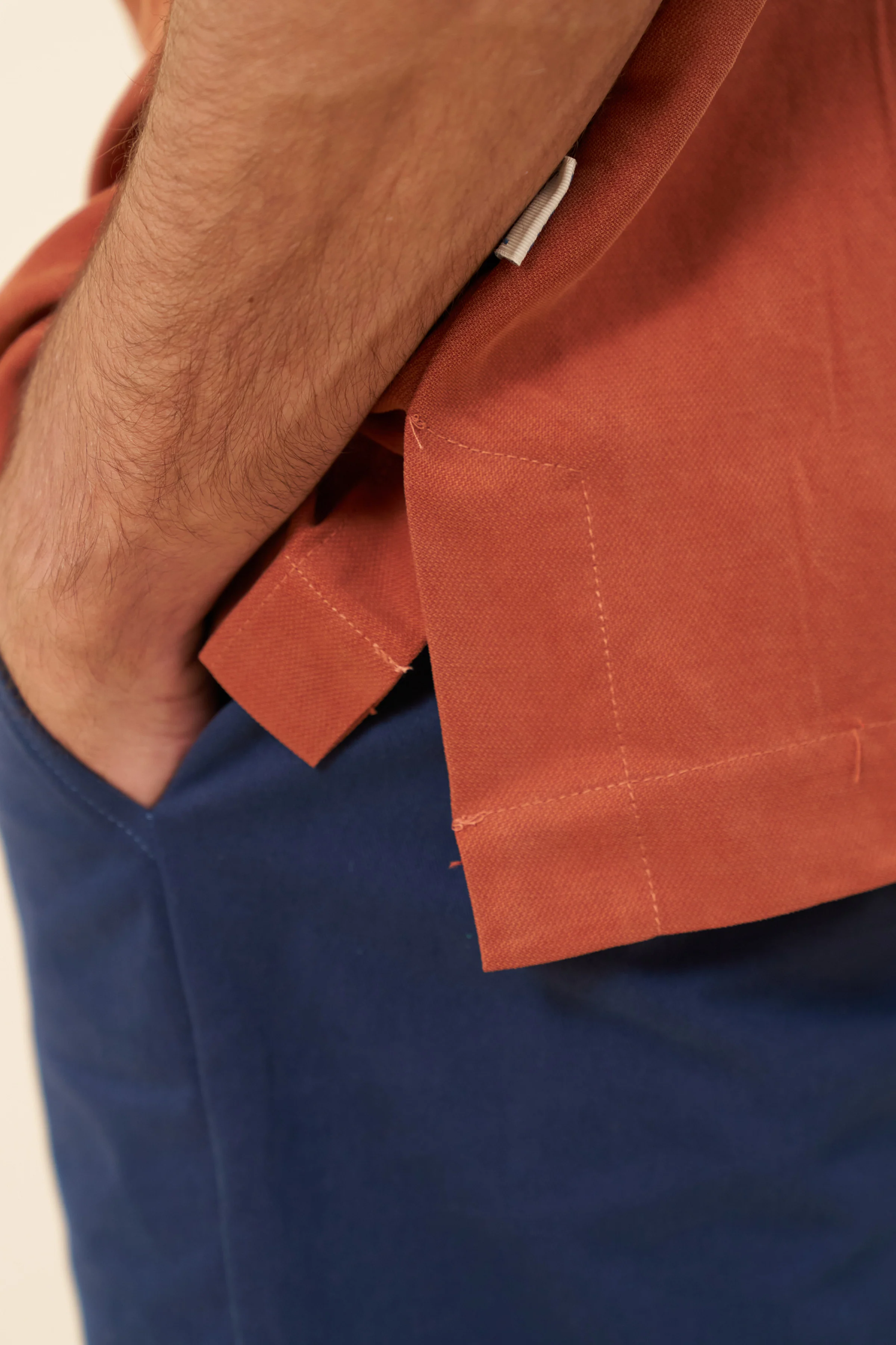 VINTAGE CUPRO CUBAN SHIRT - BURNT ORANGE - Image 7