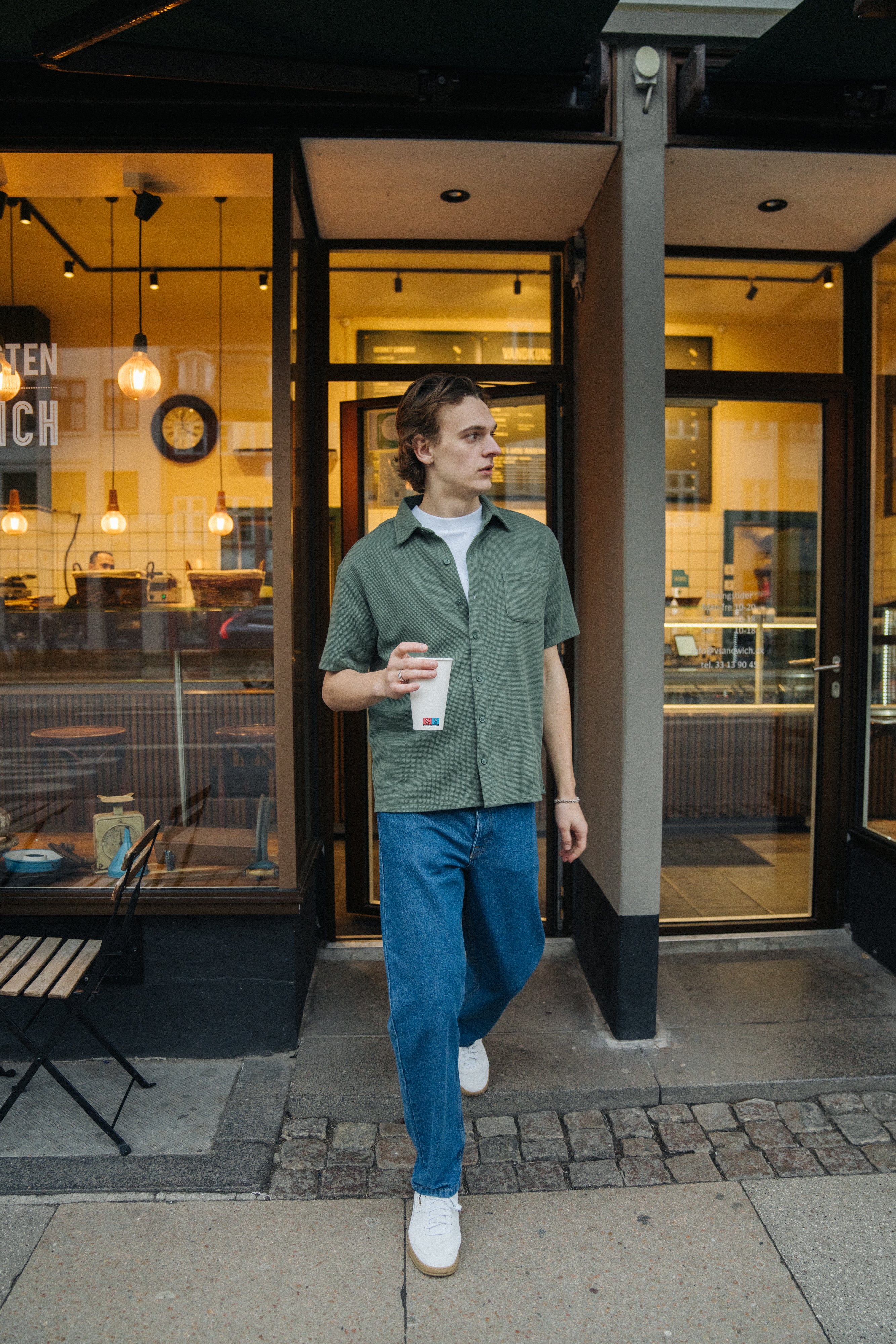 WAFFLE WOVEN POLO - HUNTER GREEN - Image 8